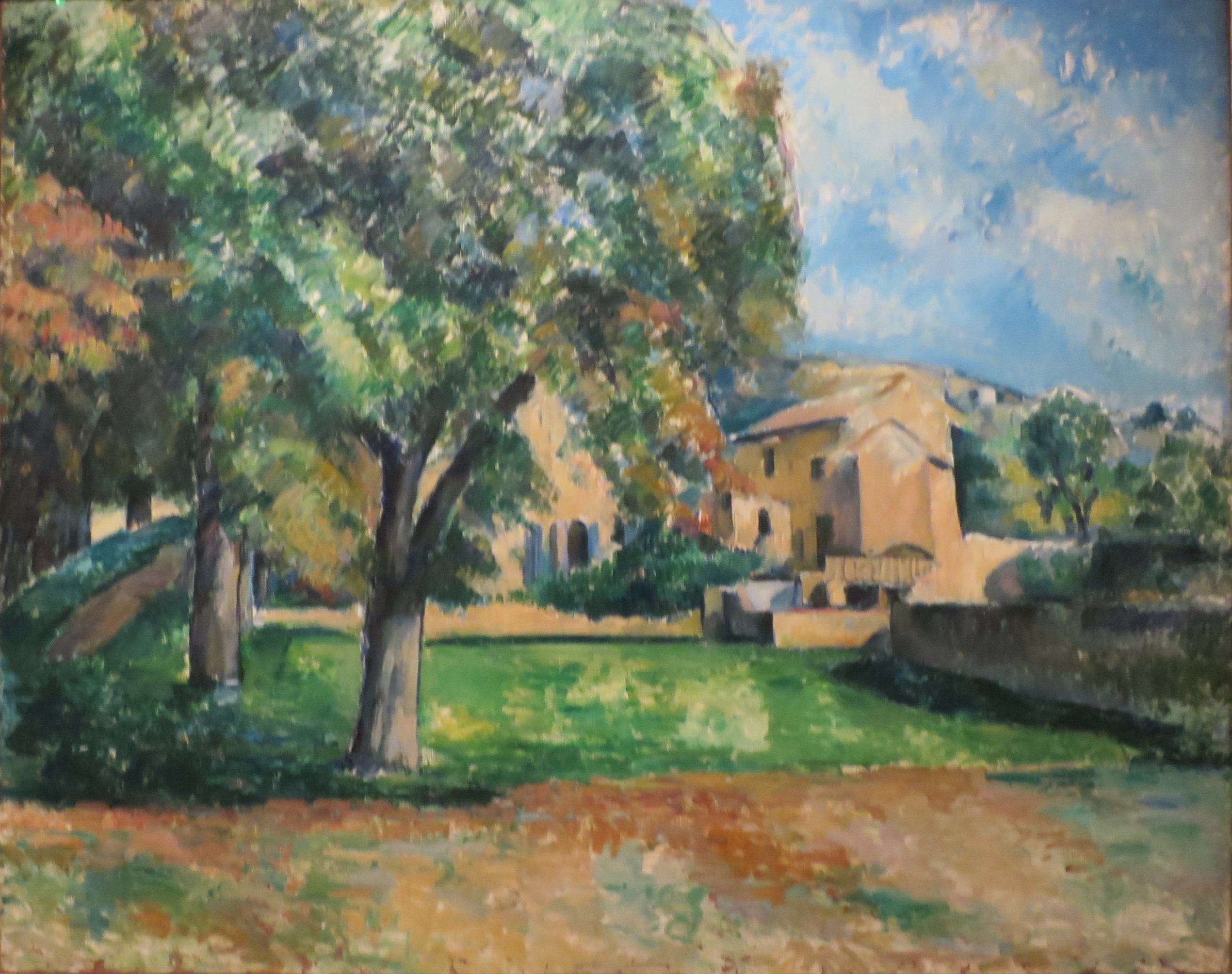 Reproduction du tableau « Marronniers et ferme du Jas de Bouffan. - Paul Cézanne » par Alpha Reproduction en peinture à l’huile