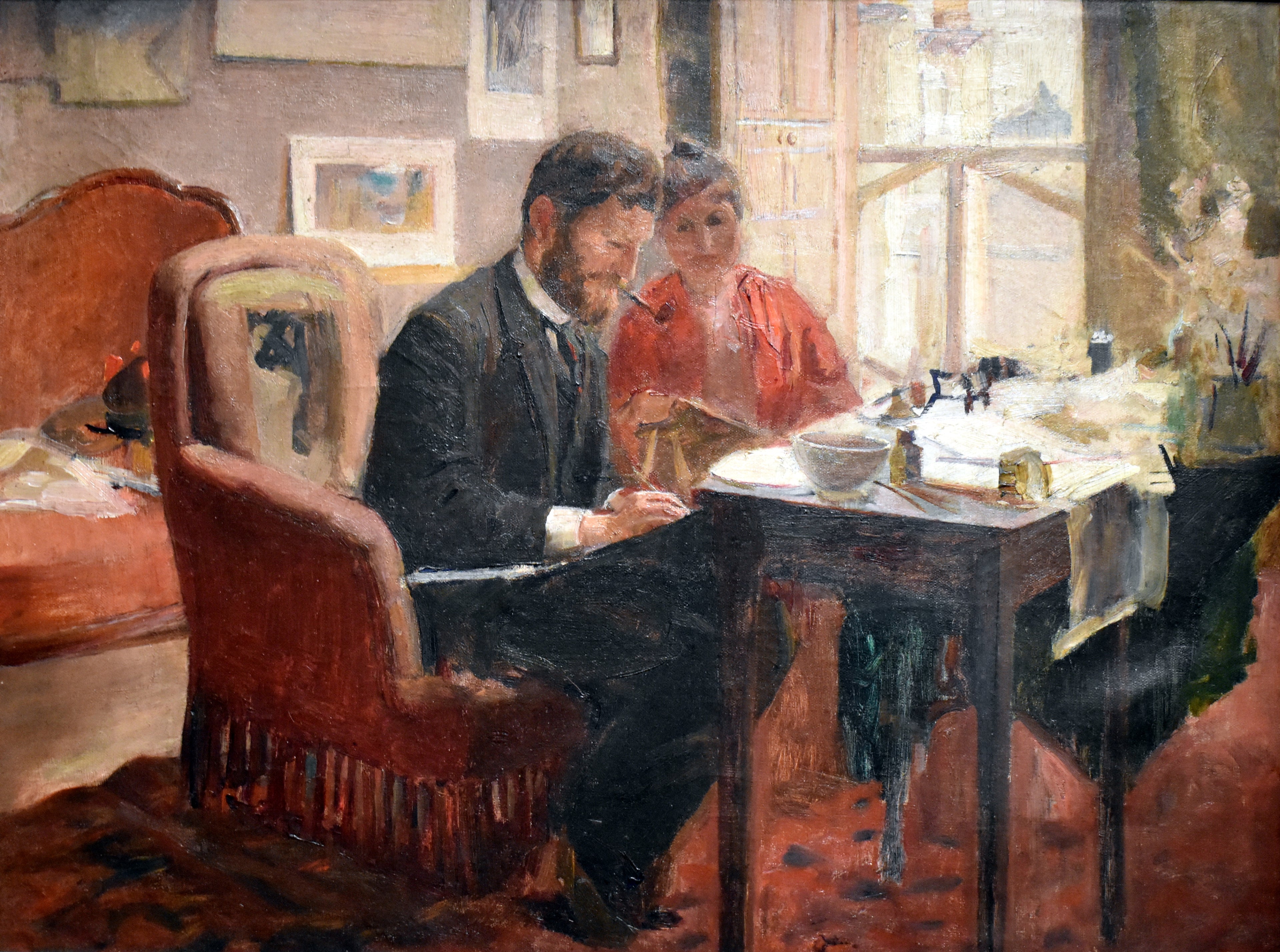 파리의 아파트에서의 무하 자화상 - 알폰스 무하