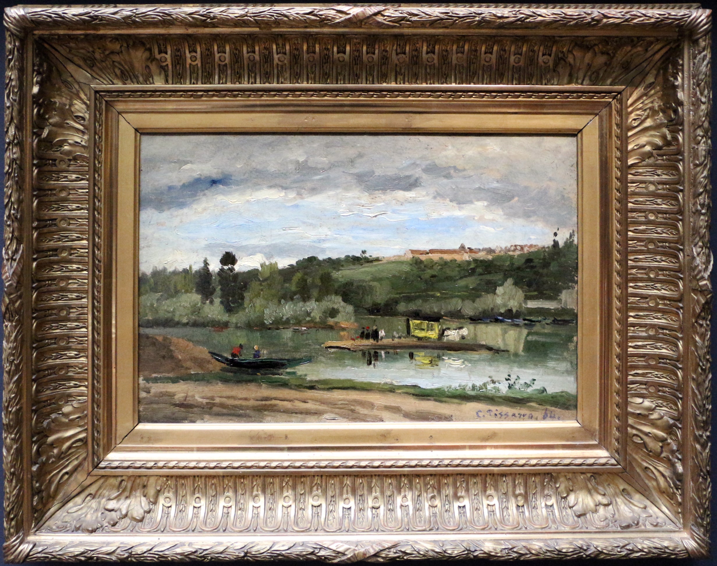 Reproduction du tableau « bac à la Varenne-Saint-Hilaire - Camille Pissarro » par Alpha Reproduction en peinture à l’huile