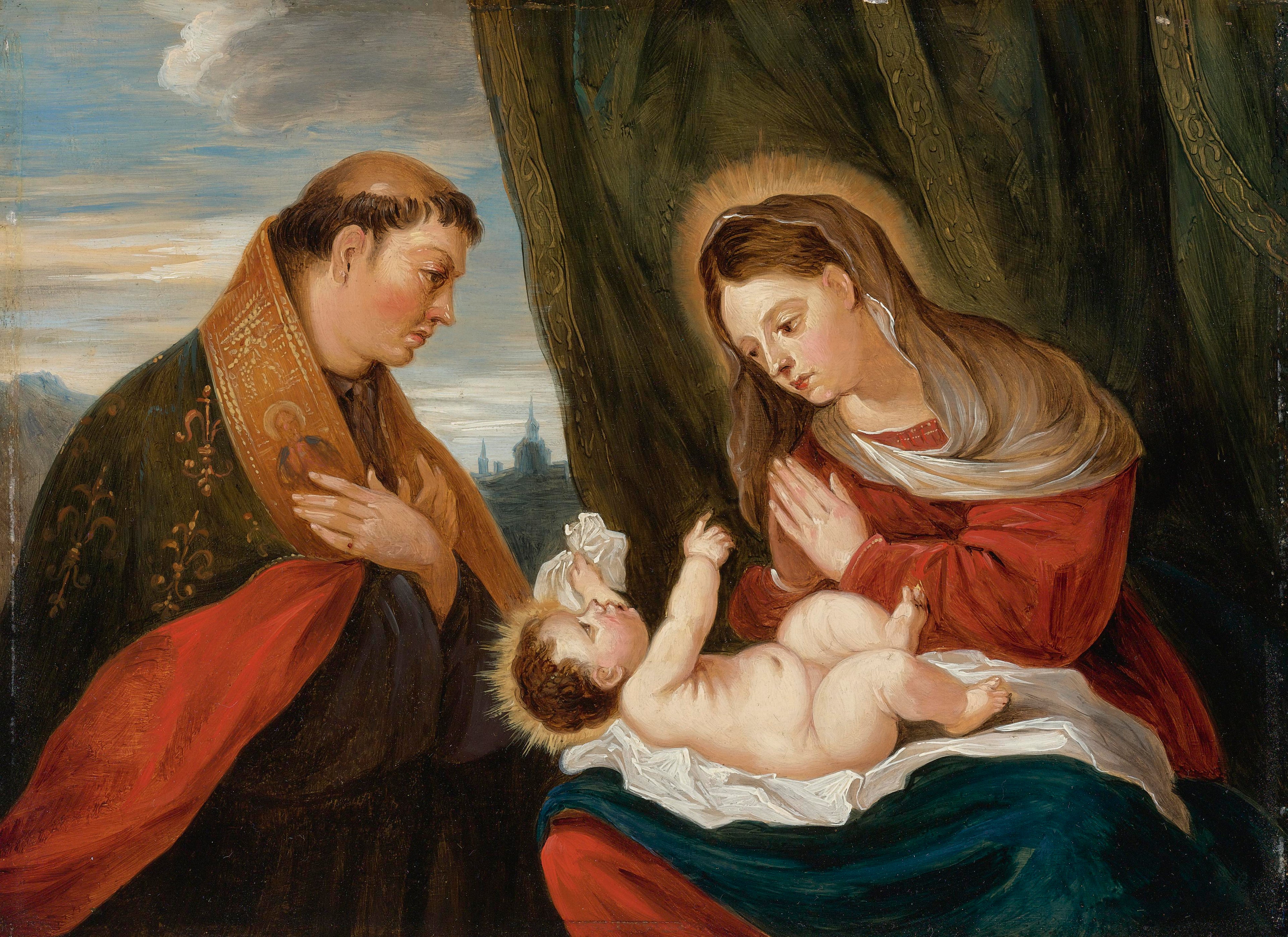 La Vierge à l'Enfant avec saint Louis de Toulouse - David Teniers le Jeune