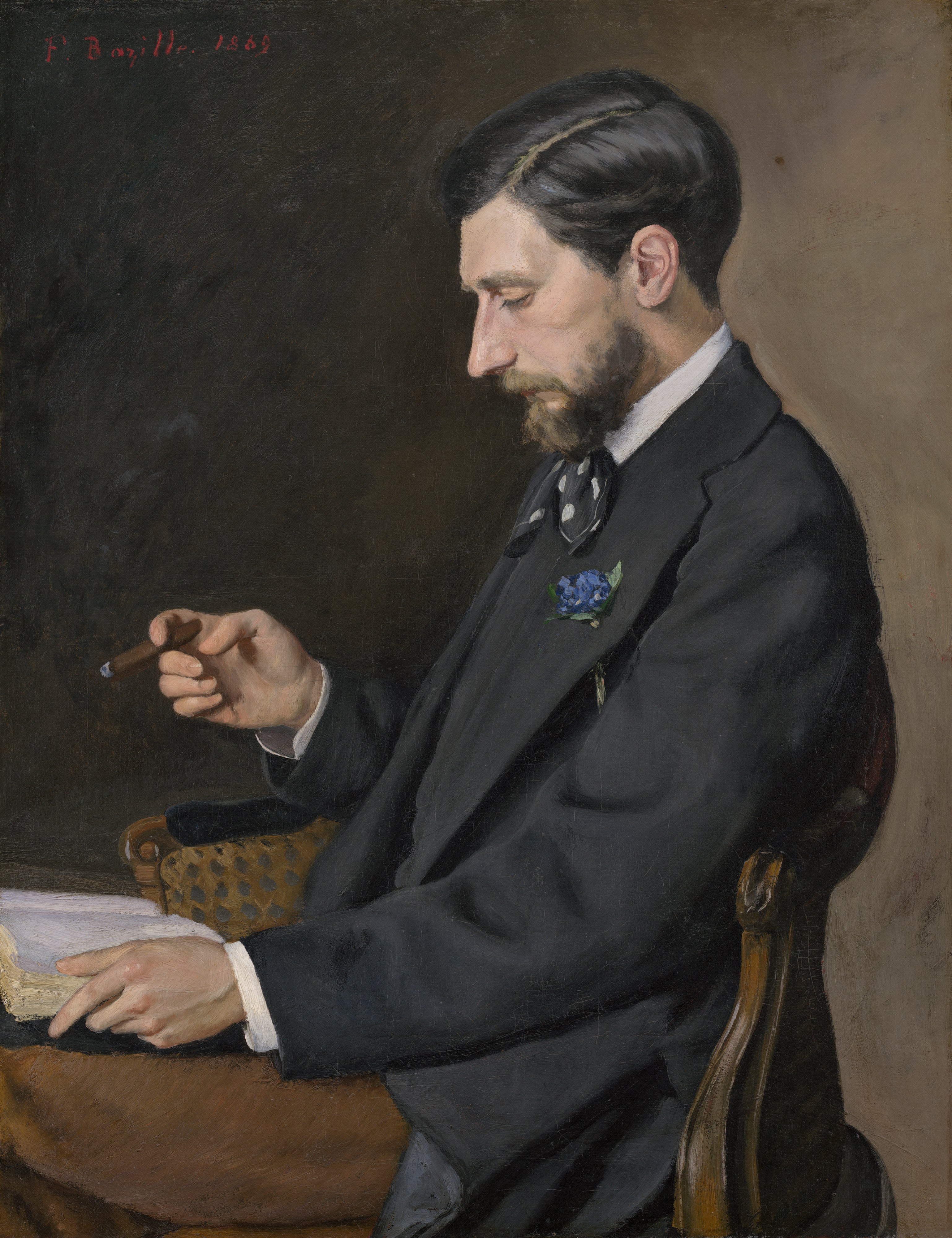 Reproduction du tableau « Edmond Maître - Frédéric Bazille » par Alpha Reproduction en peinture à l’huile