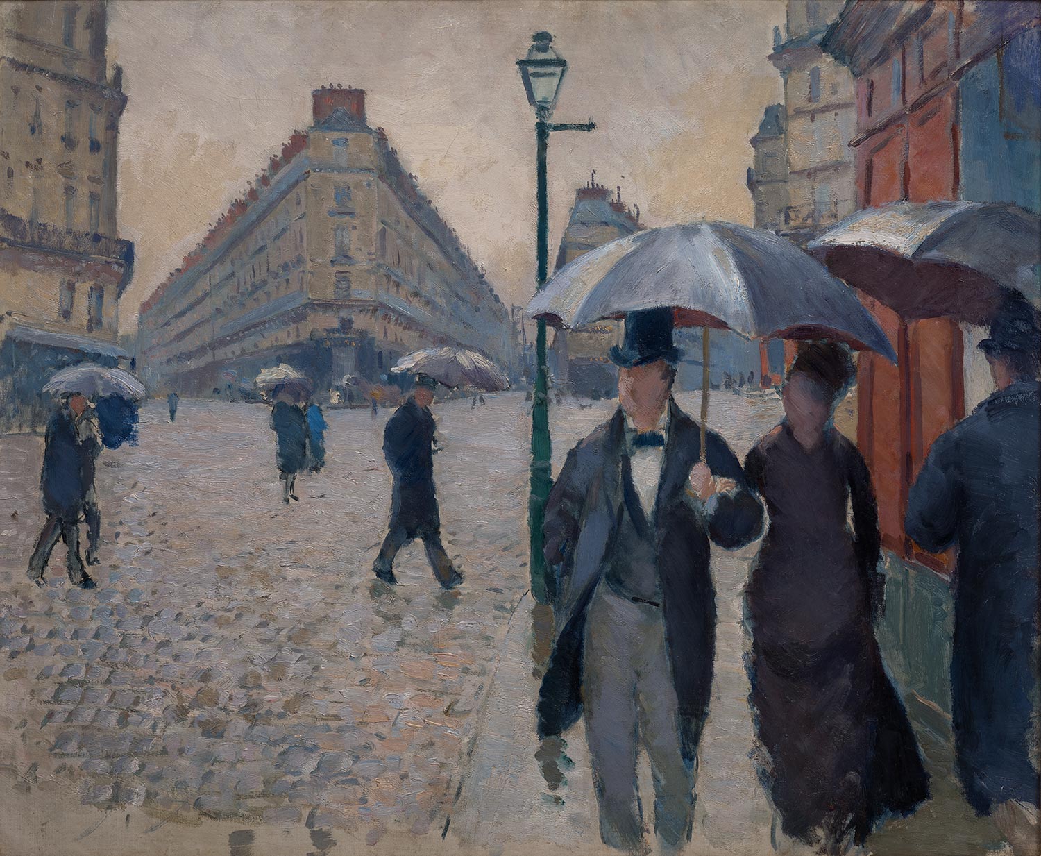 Reproduction du tableau « Rue de Paris. Temps de pluie (étude) - Gustave Caillebotte » par Alpha Reproduction en peinture à l’huile