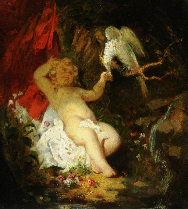 Garçon avec un perroquet - Gustave Courbet