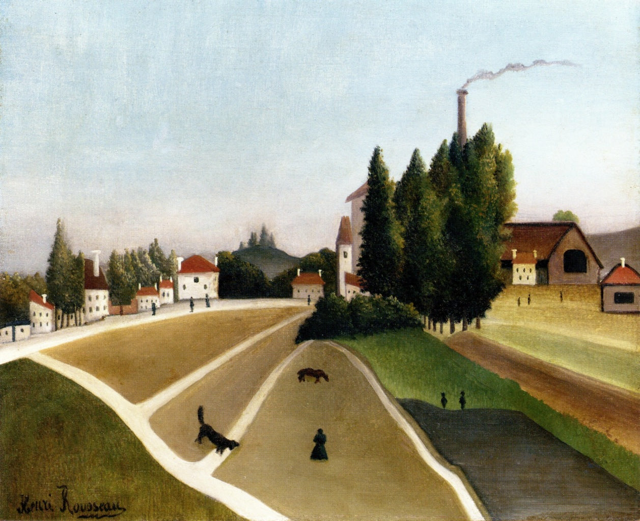 Paysage avec usine - Henri Rousseau