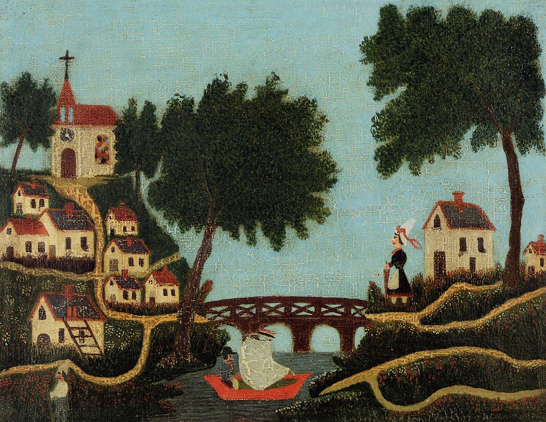Paysage, le pont - Henri Rousseau