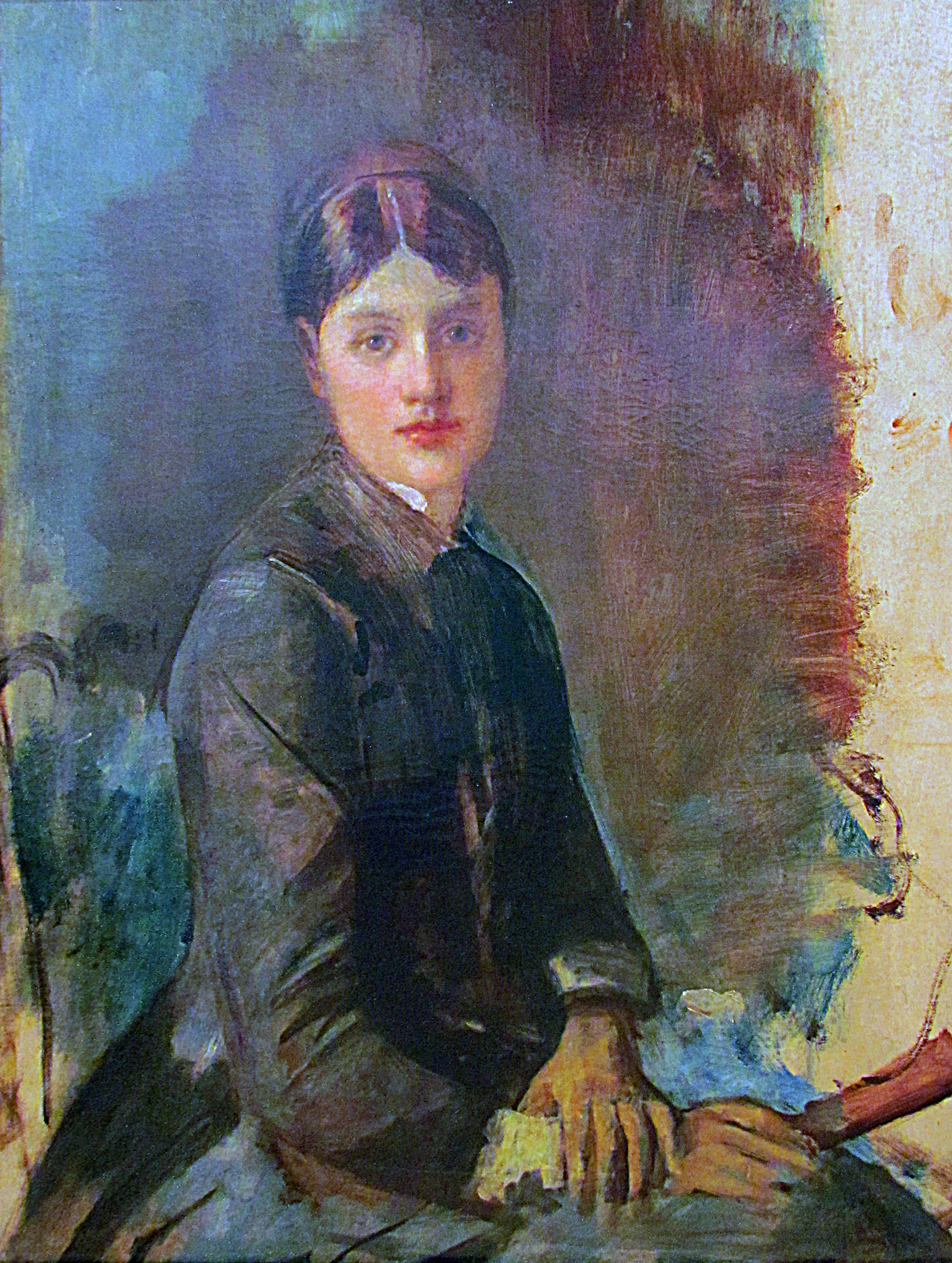 Reproduction du tableau « Portrait d'une jeune femme - Henri de Toulouse-Lautrec » par Alpha Reproduction en peinture à l’huile