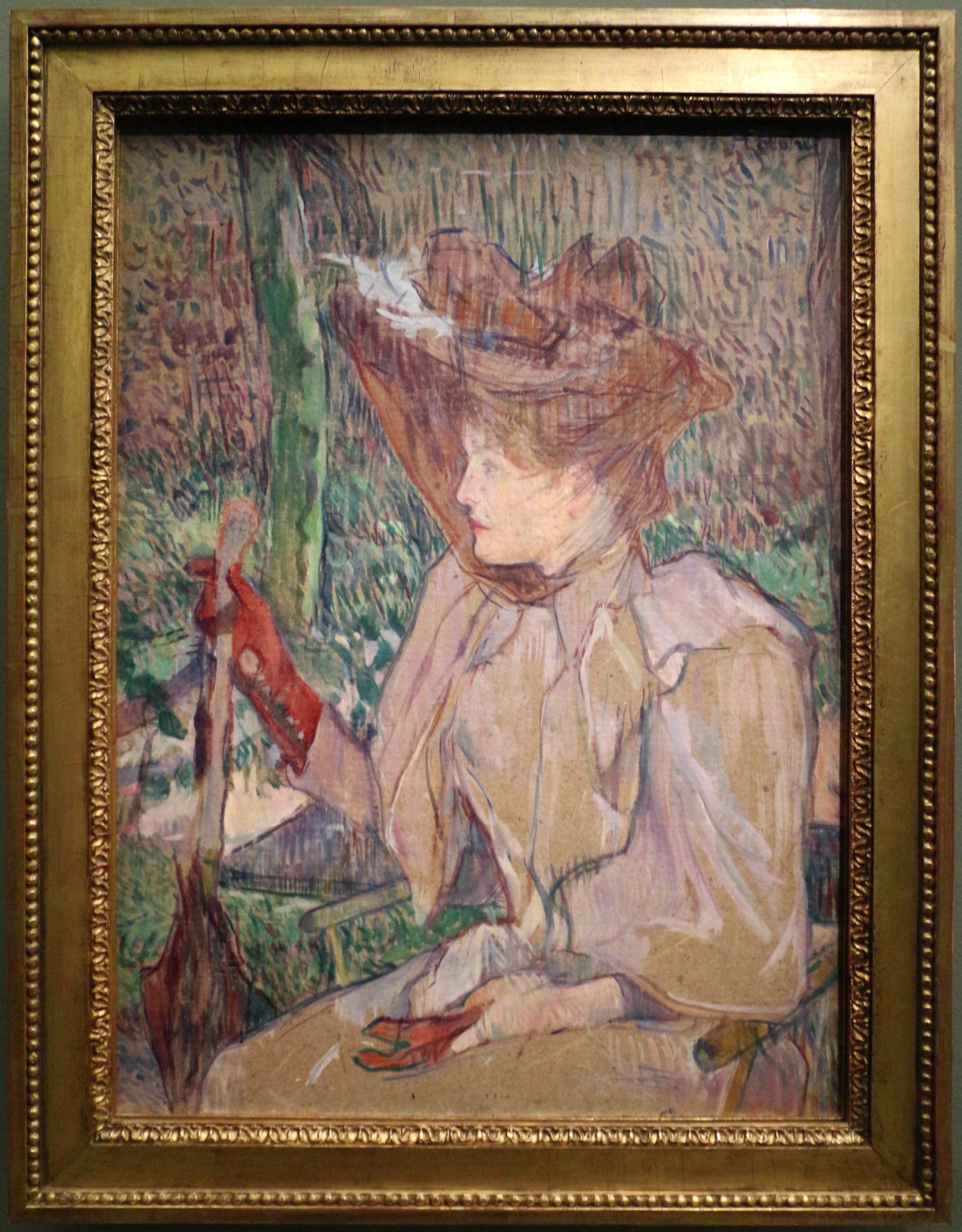 Reproduction du tableau « La Femme aux gants - Henri de Toulouse-Lautrec » par Alpha Reproduction en peinture à l’huile