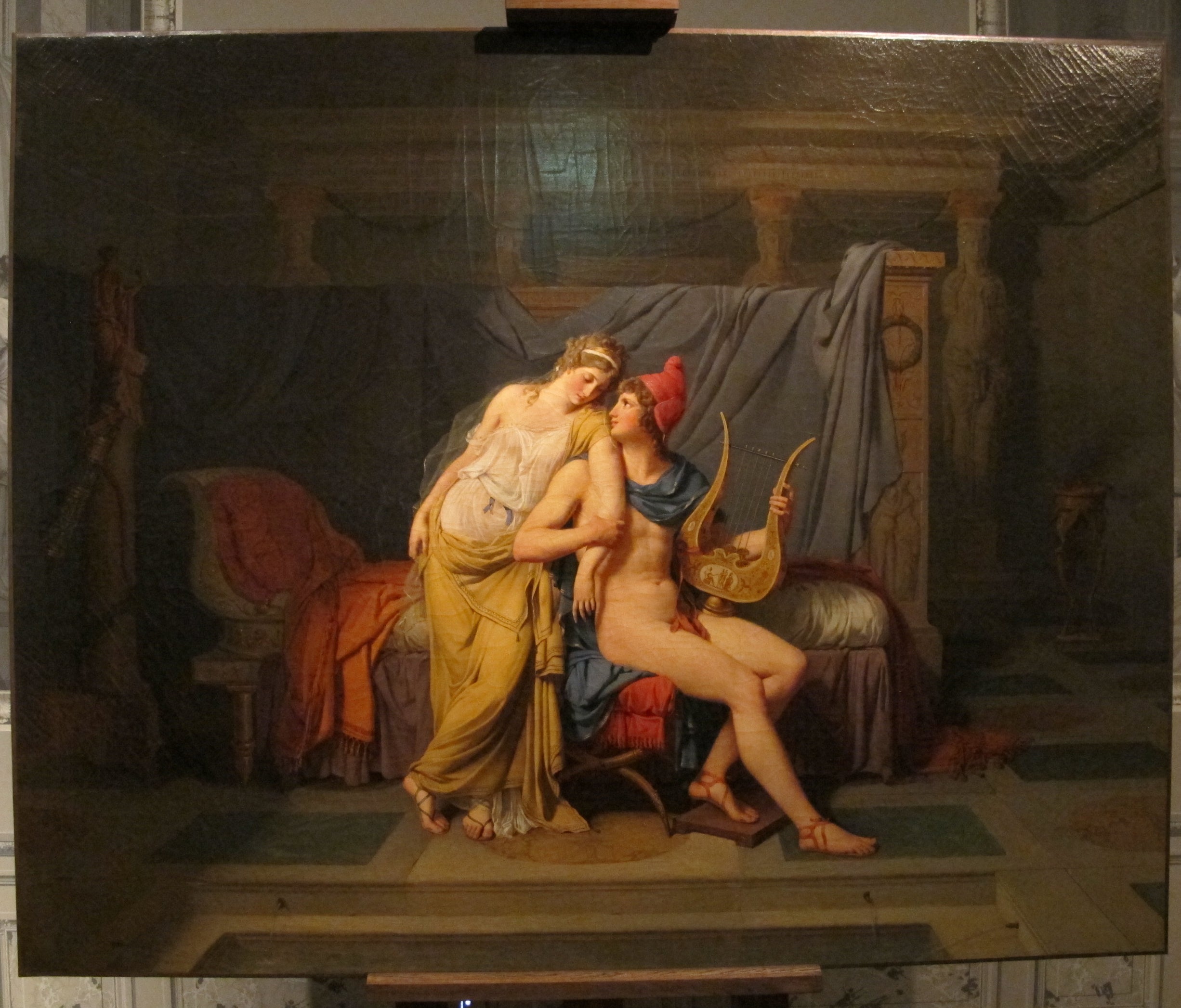 Reproduction du tableau « Pâris et Hélène - Jacques-Louis David » par Alpha Reproduction en peinture à l’huile