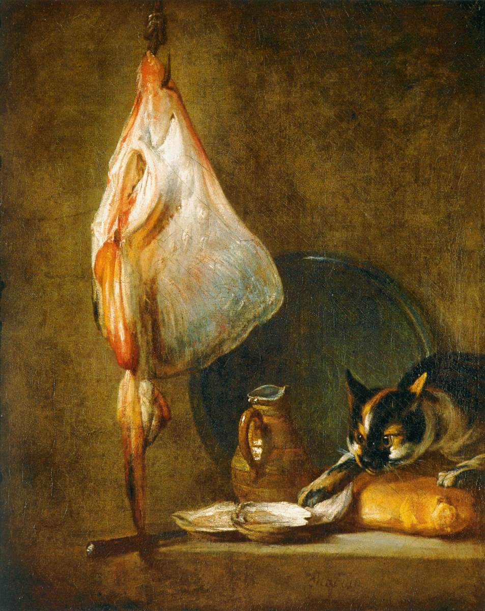 Nature morte avec chat et raie - Jean Siméon Chardin