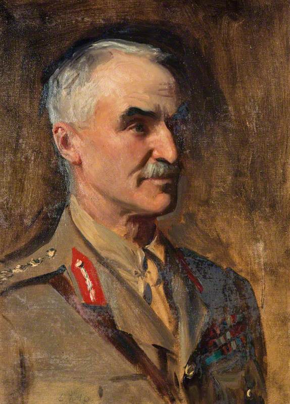 Reproduction du tableau « Général Henry Sinclair, baron Horne, 1861-1929. Soldat (Étude pour un portrait dans Officiers généraux de la Première Guerre mondiale) - John Singer Sargent » par Alpha Reproduction en peinture à l’huile