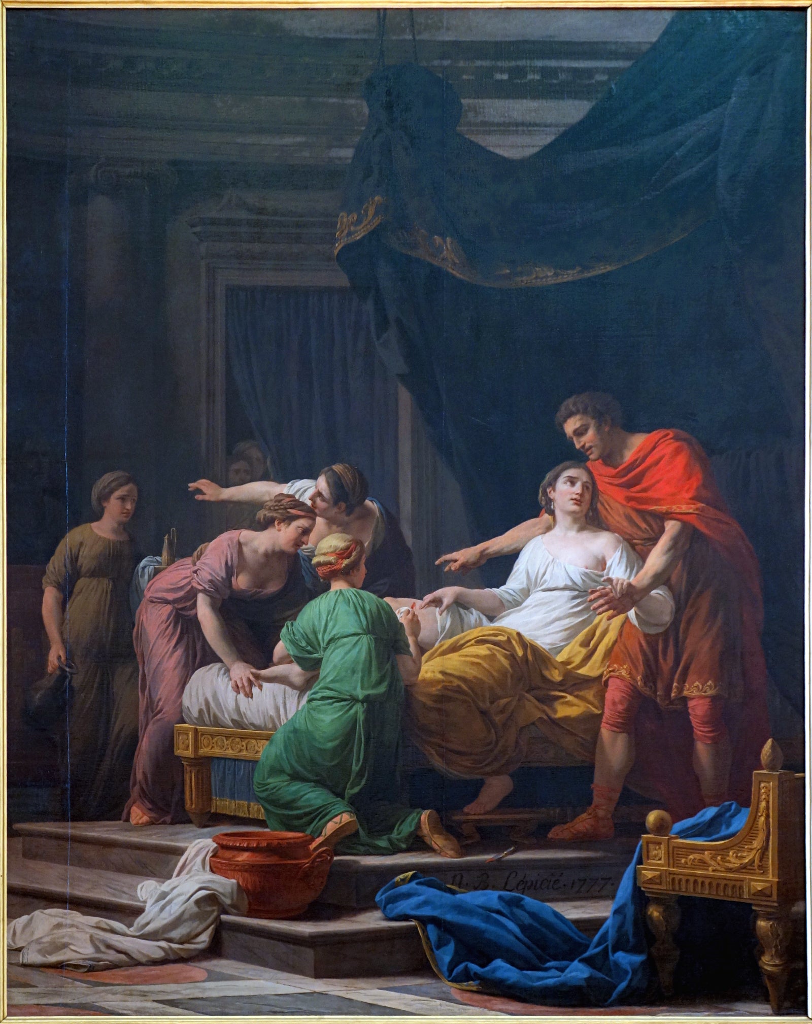Le Dévouement de Porcia, femme de Junius Brutus - Nicolas-Bernard Lépicié