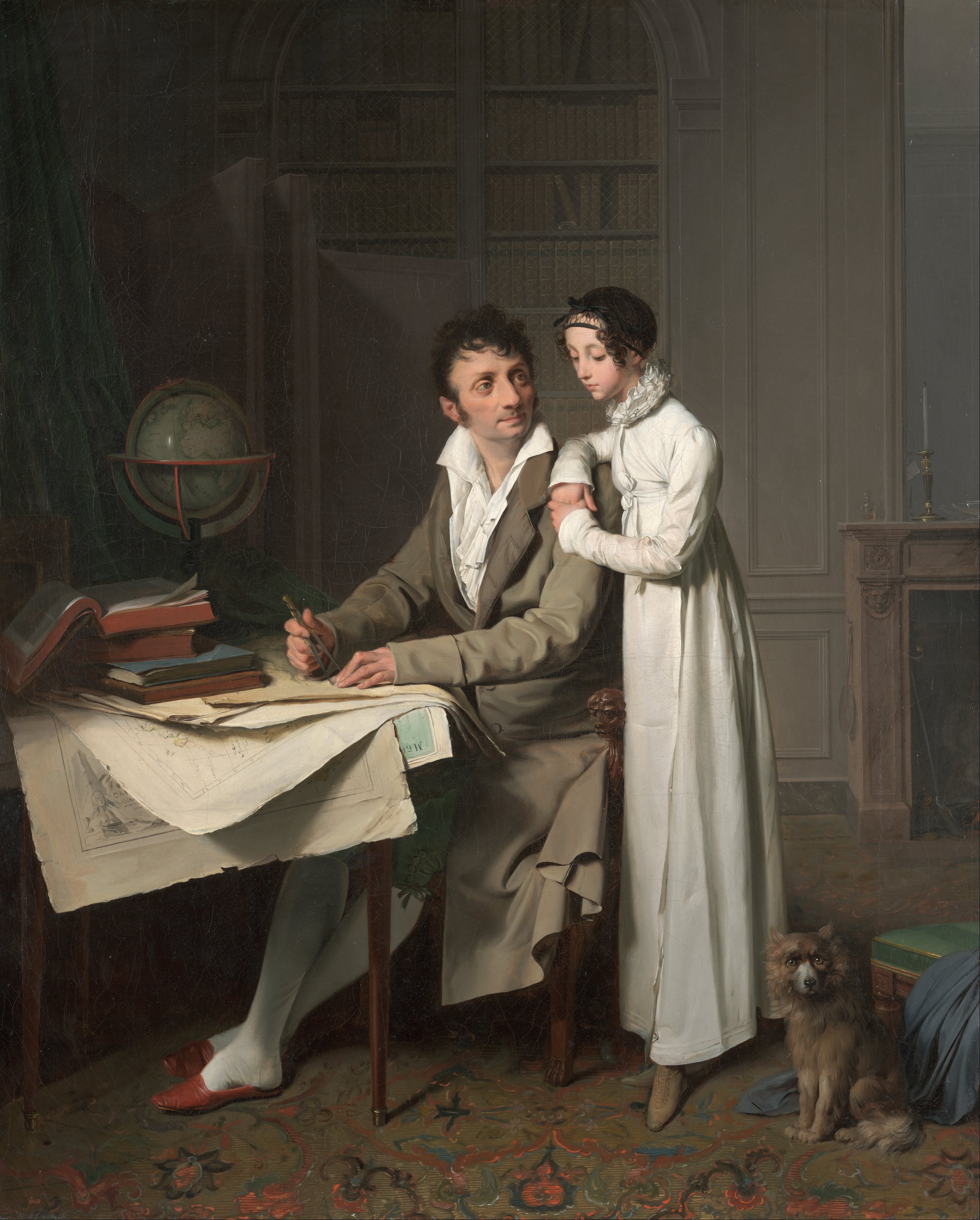 M. G*** donnant une leçon de géographie à sa fille - Louis-Léopold Boilly