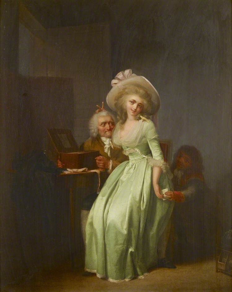 Une jeune femme se moquant d'un vieil admirateur - Louis-Léopold Boilly