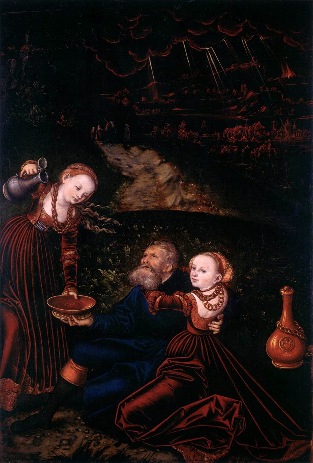 Lot et ses filles - Lucas Cranach the Elder