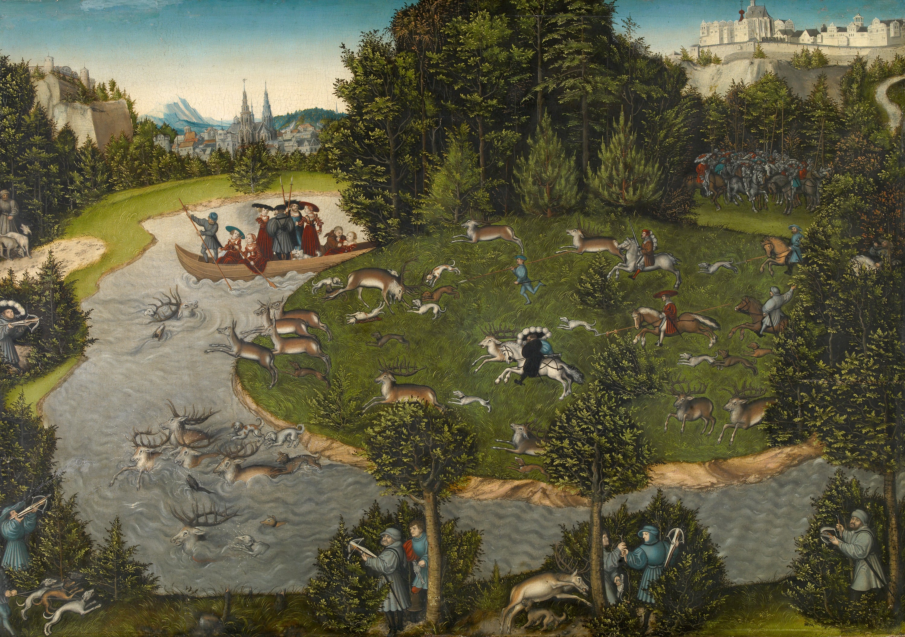 Chasse au cerf de l'électeur Frédéric le Sage - Lucas Cranach the Elder
