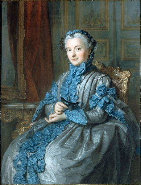 Portrait de Madame la présidente de Rieux, en habit de bal, tenant un masque - Maurice-Quentin de La Tour