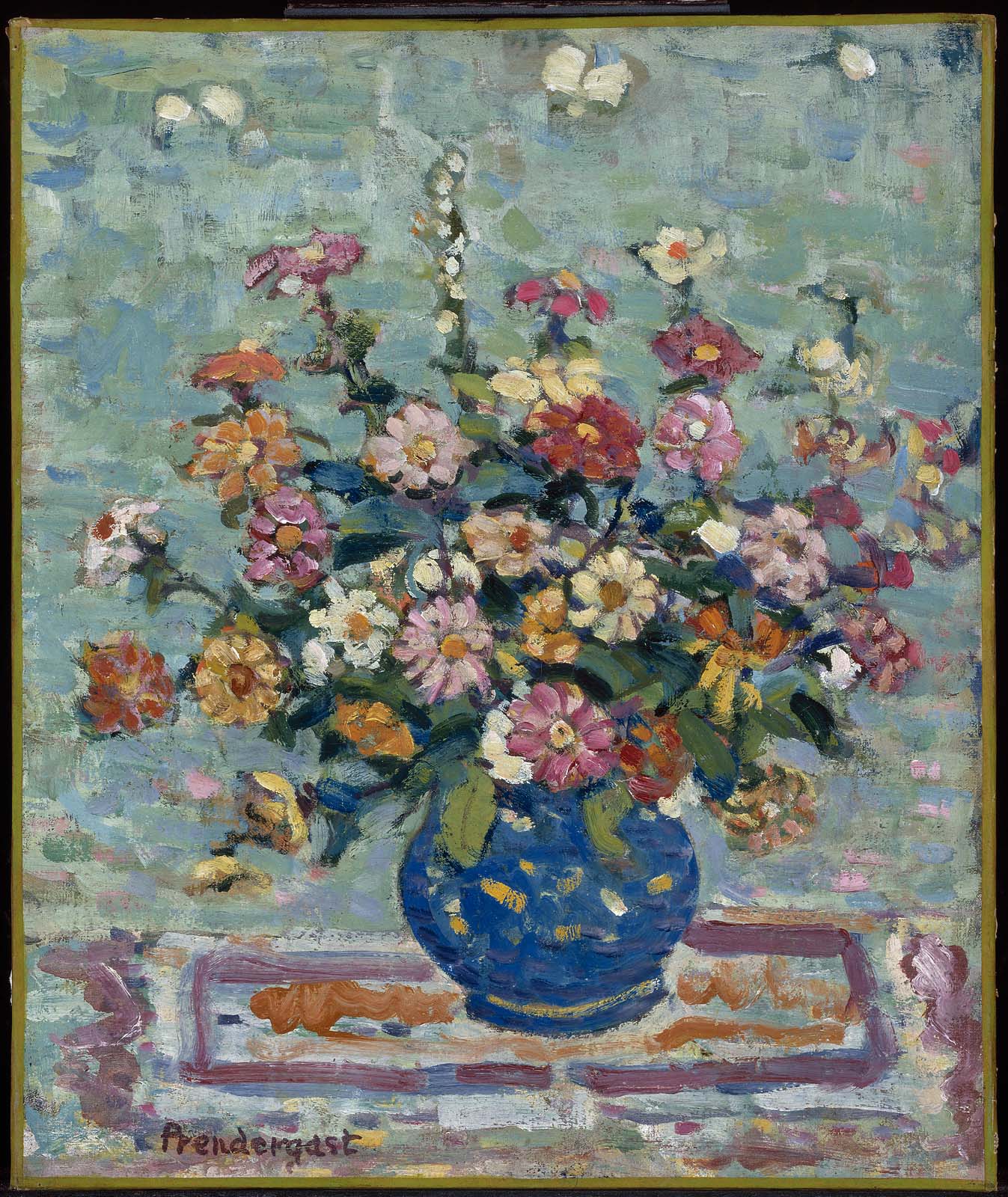 Fleurs dans un vase bleu - Maurice Prendergast