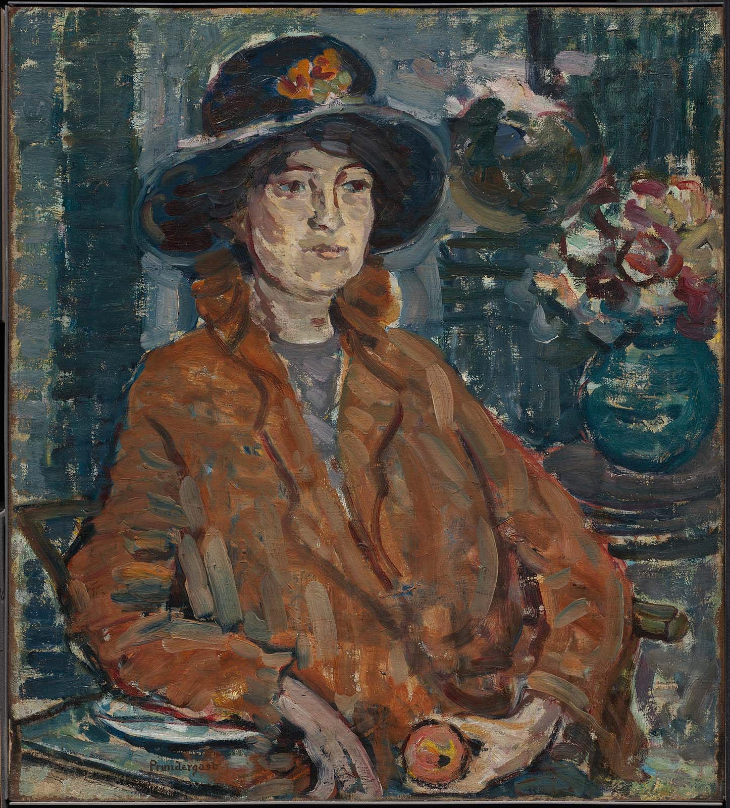 Femme en manteau marron - Maurice Prendergast