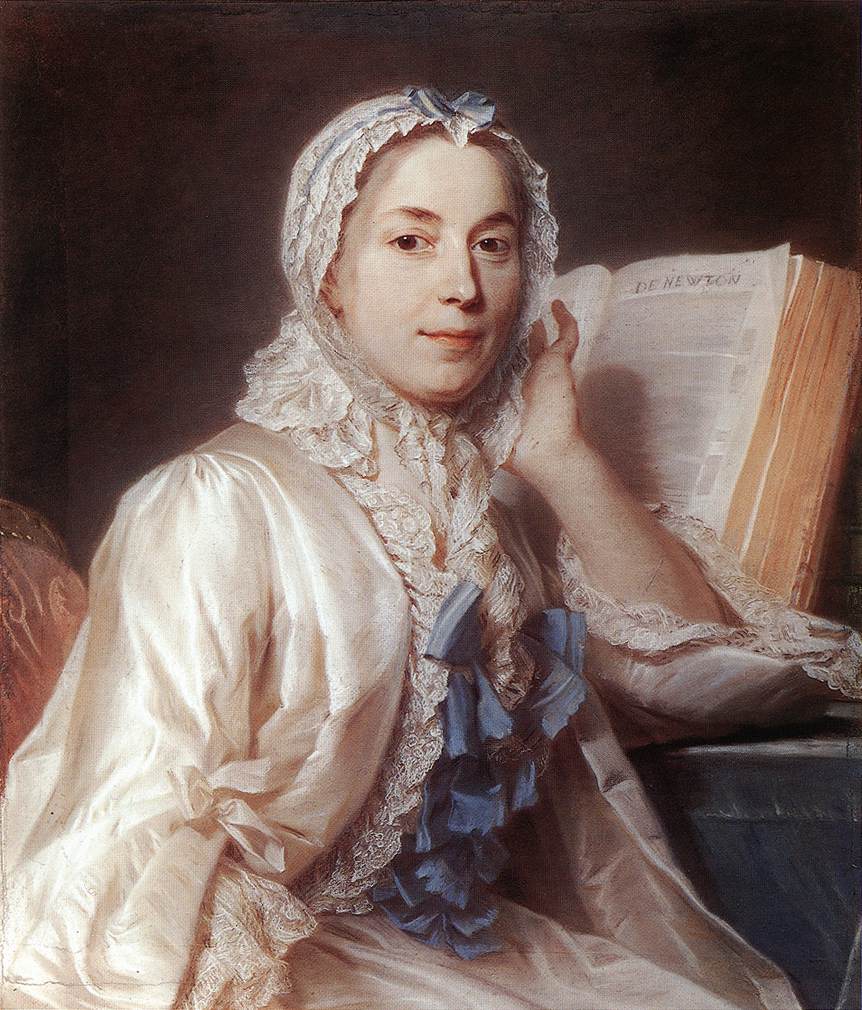 Mlle Ferrand méditant sur Newton - Maurice-Quentin de La Tour