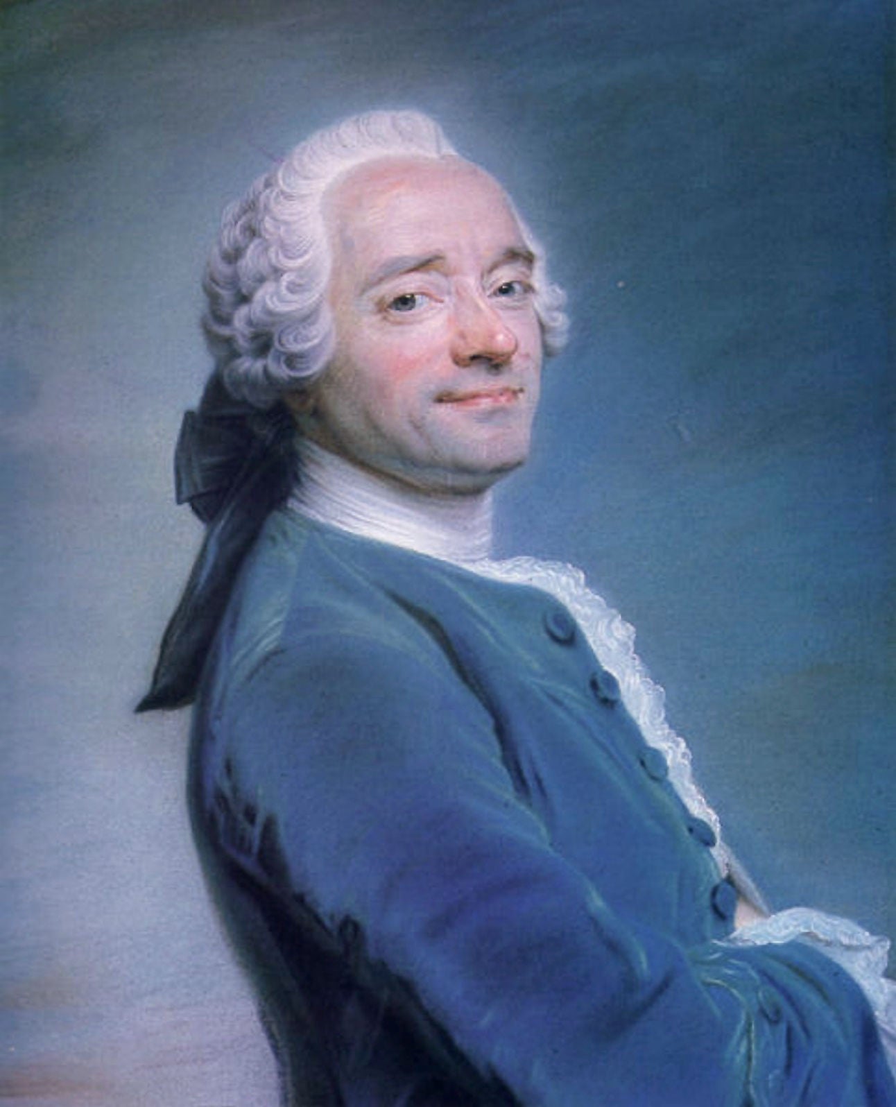 Autoportrait à l'habit bleu - Maurice-Quentin de La Tour