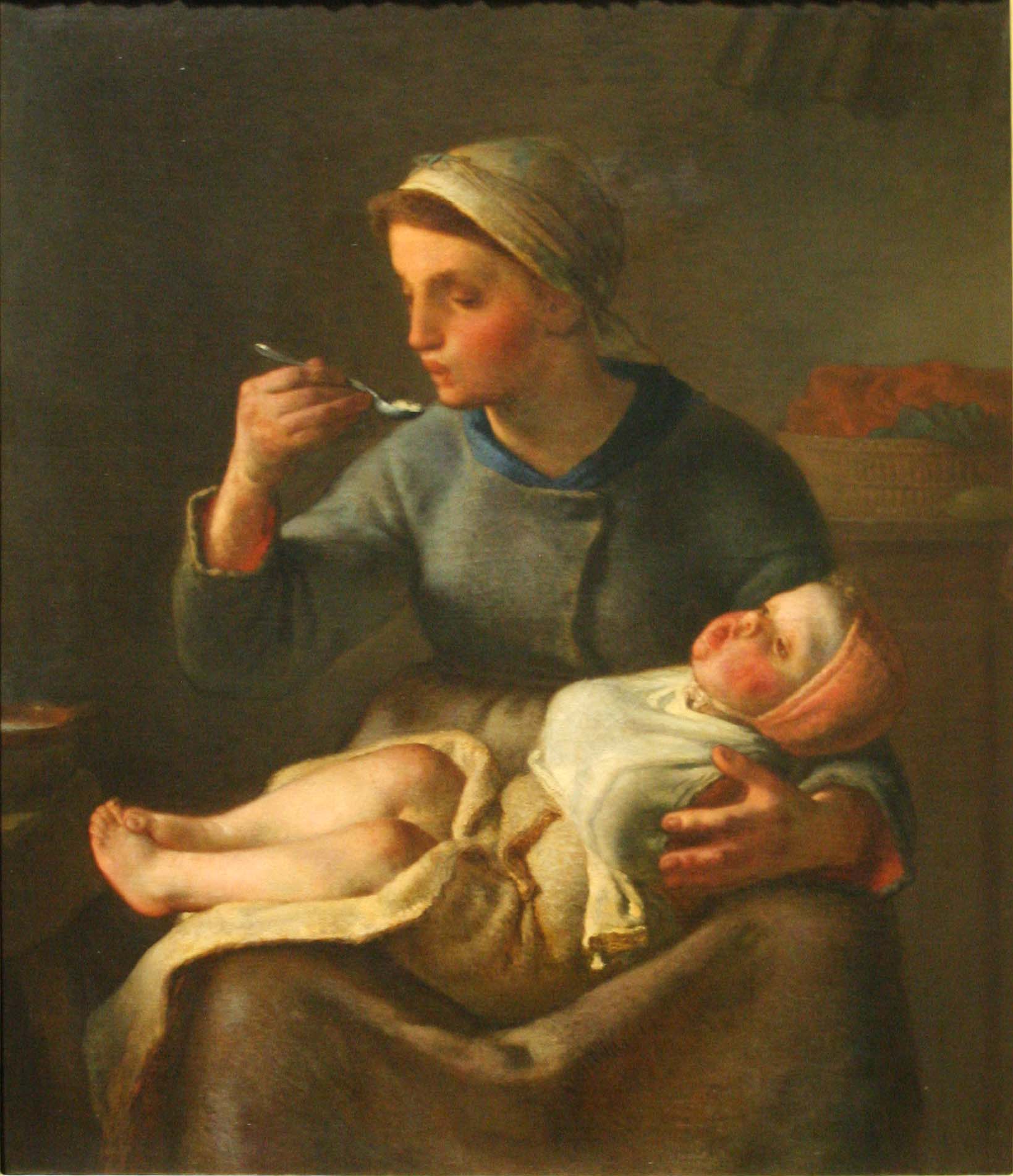 La bouillie - Jean-François Millet