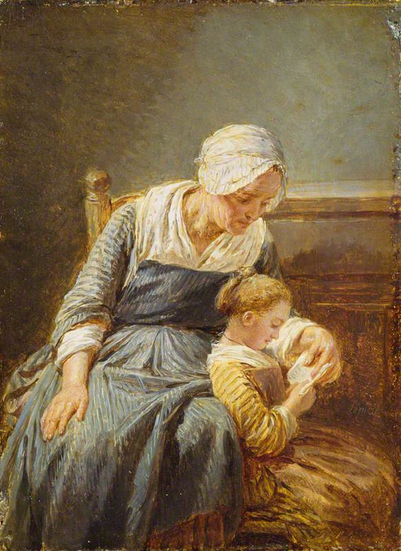 La leçon de lecture - Nicolas-Bernard Lépicié