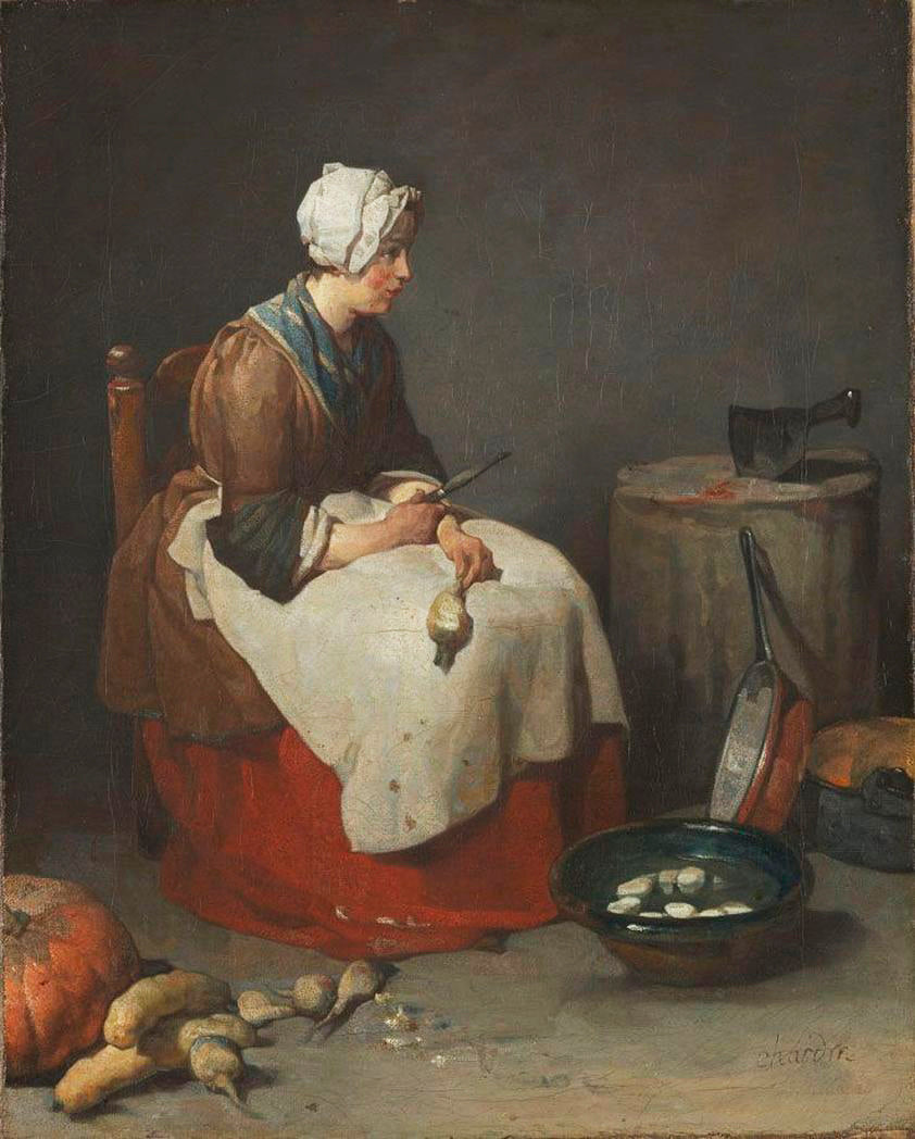 Femme épluchant des navets - Jean Siméon Chardin
