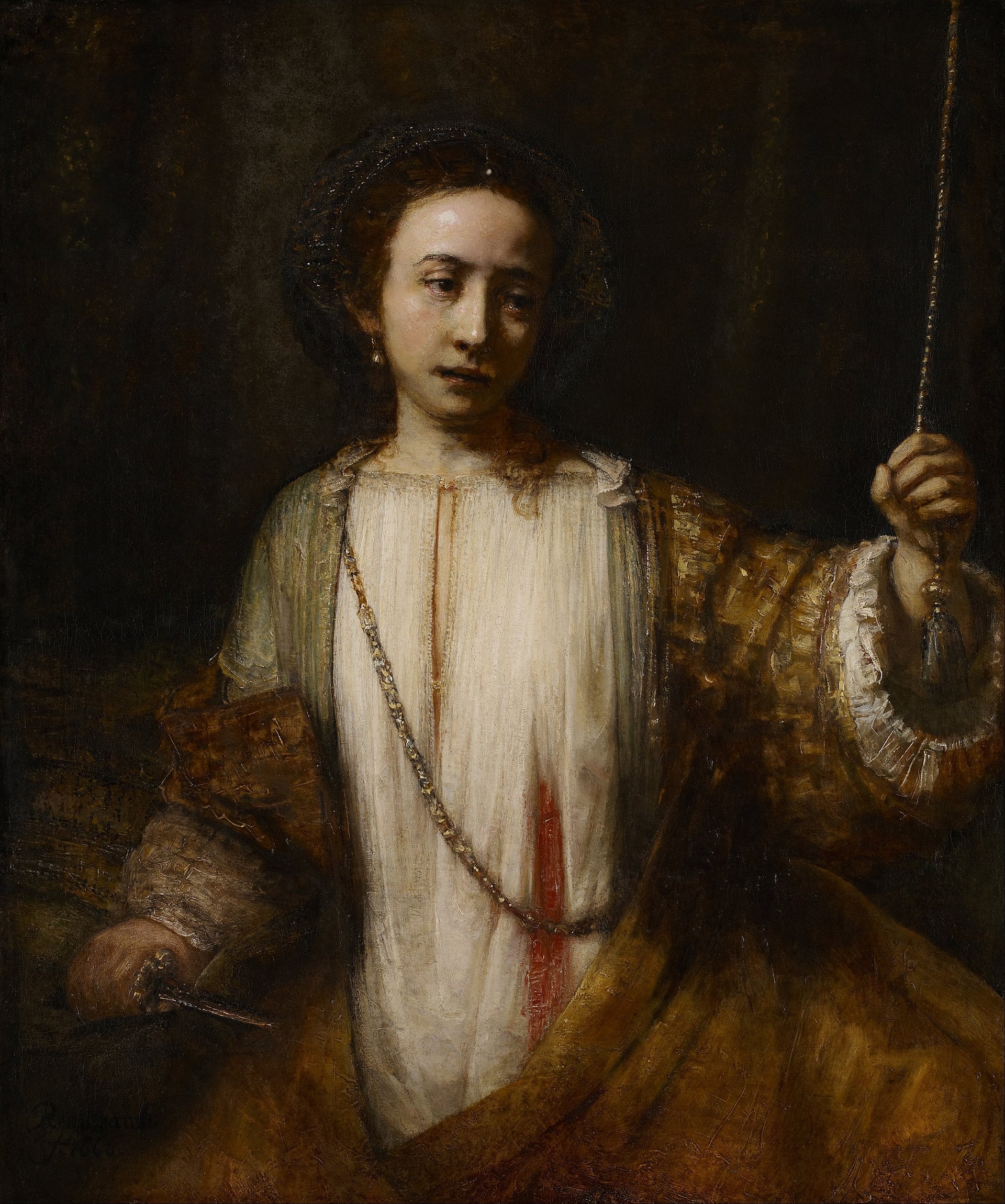 Reproduction du tableau « Lucrèce - Rembrandt » par Alpha Reproduction en peinture à l’huile