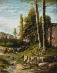 Paysage avec des arbres jumeaux - Gustave Courbet