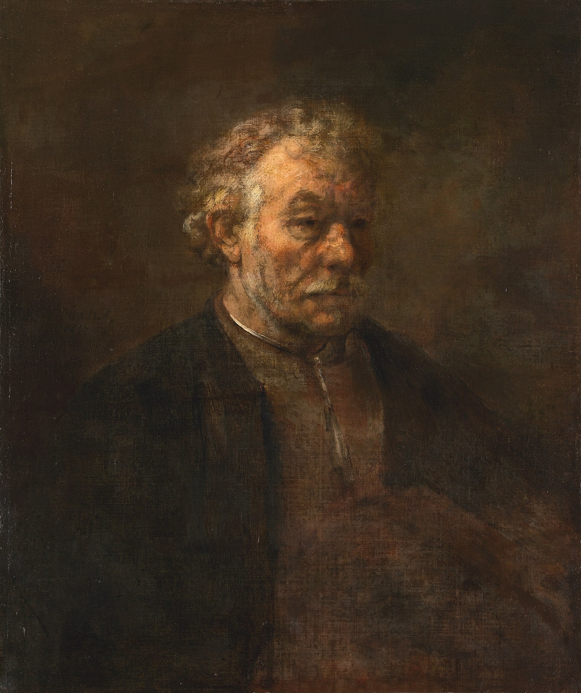 Reproduction du tableau « Portrait d'un vieil homme - Rembrandt » par Alpha Reproduction en peinture à l’huile