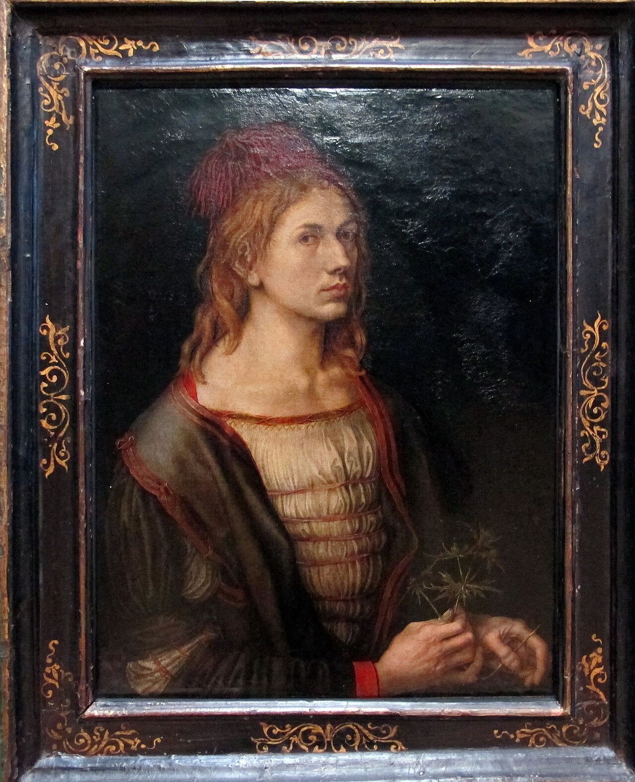 Portrait de l'artiste locataire un chardon - Albrecht Dürer