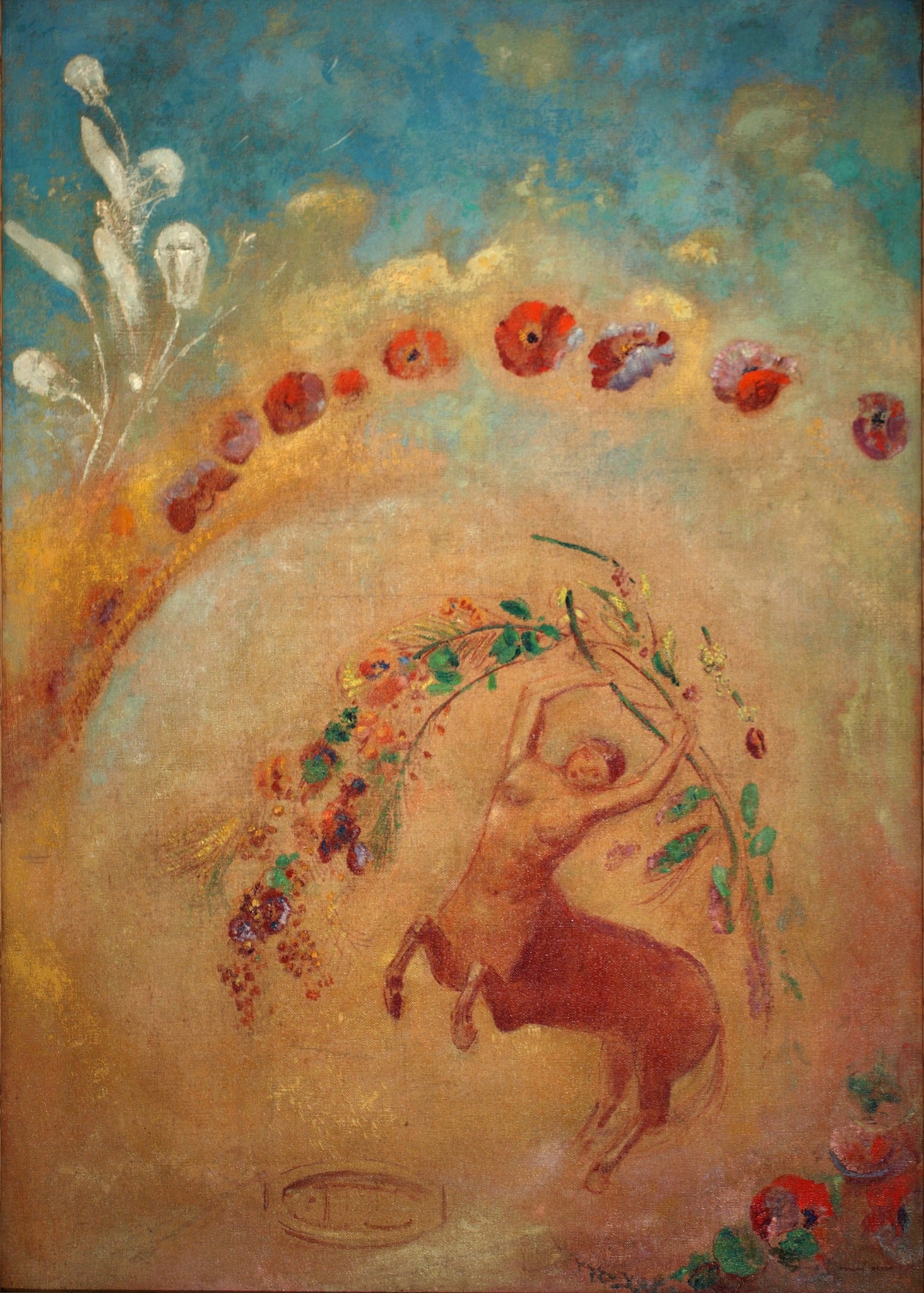 Le Centaure aux coquelicots - Odilon Redon