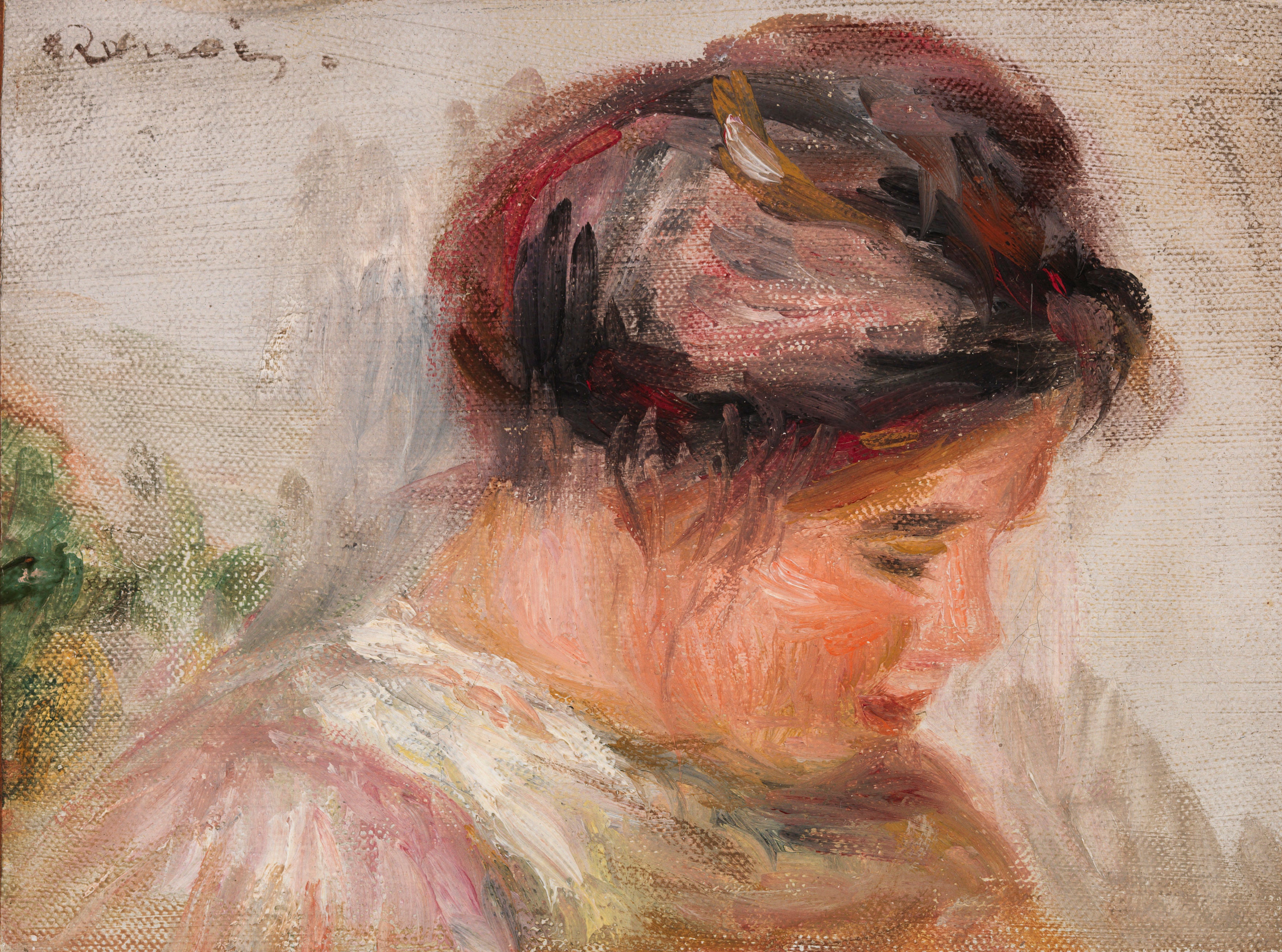 Reproduction du tableau « Tête de Jeune Fille - Pierre-Auguste Renoir » par Alpha Reproduction en peinture à l’huile