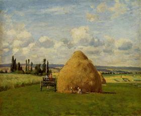 Reproduction du tableau « La meule, Pontoise - Camille Pissarro » par Alpha Reproduction en peinture à l’huile