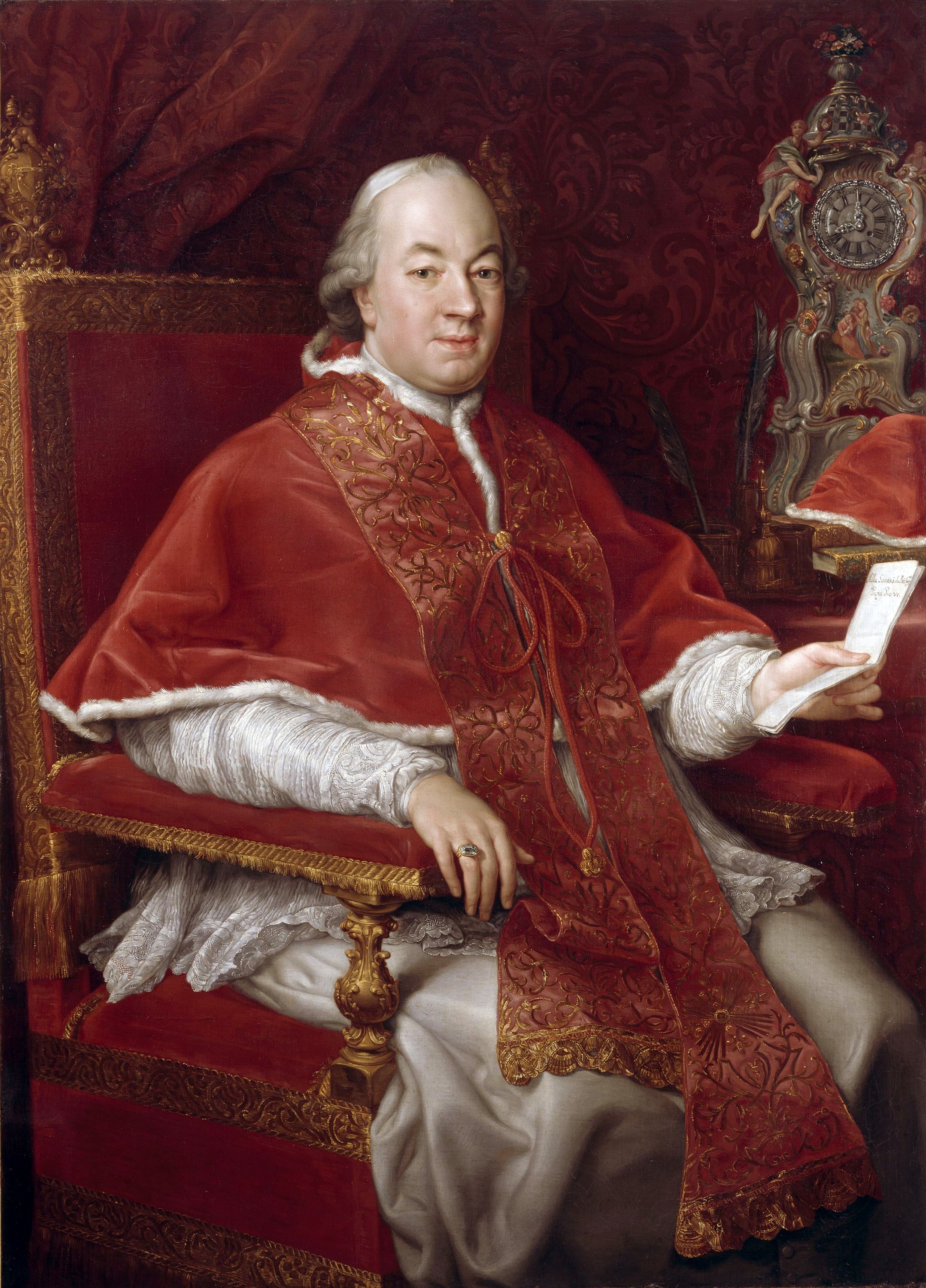 Portrait du pape Pie VI, Giovanni Angelo Braschi (1717-1799) - Pompeo Batoni