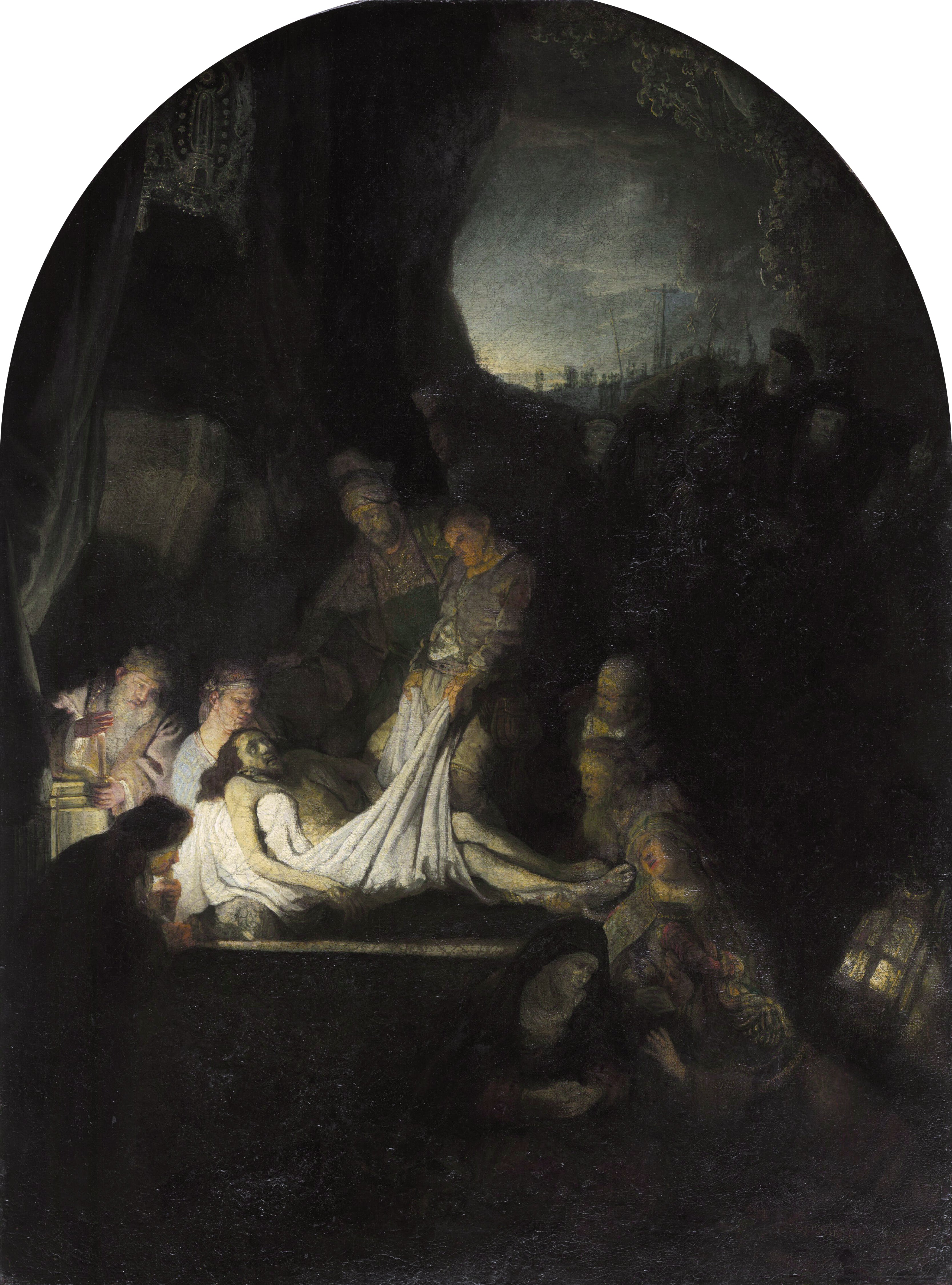 Reproduction du tableau « Mise au tombeau - Rembrandt » par Alpha Reproduction en peinture à l’huile