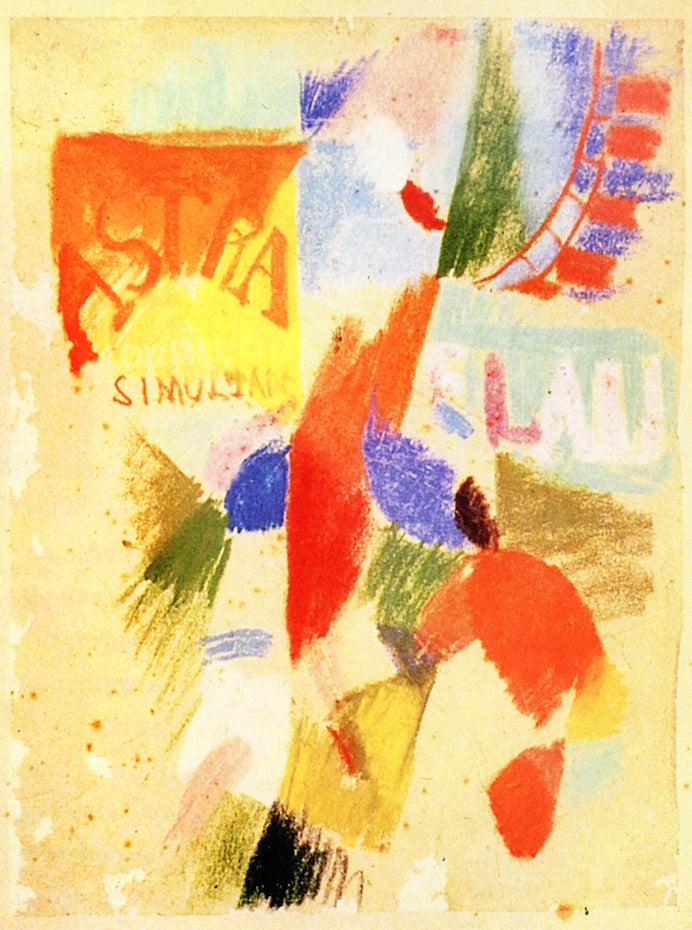 Reproduction du tableau « Étude pour L'Équipe de Cardiff - Robert Delaunay » par Alpha Reproduction en peinture à l’huile