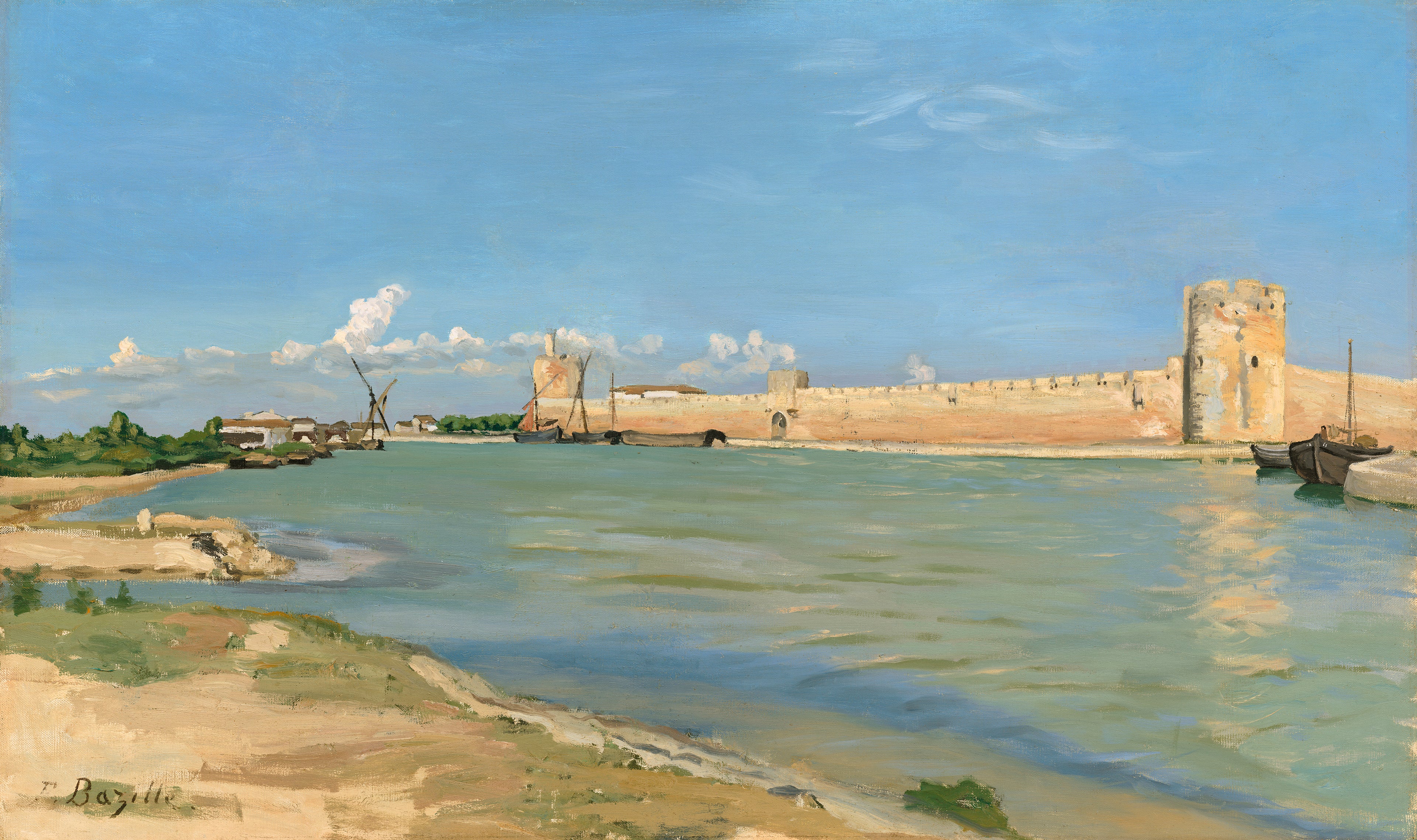 Reproduction du tableau « les remparts d'Aigues-Mortes - Frédéric Bazille » par Alpha Reproduction en peinture à l’huile