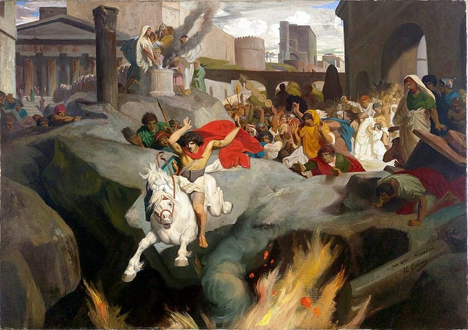 Reproduction du tableau « Le saut de Mettius Curtius - Jean-Léon Gérôme » par Alpha Reproduction en peinture à l’huile