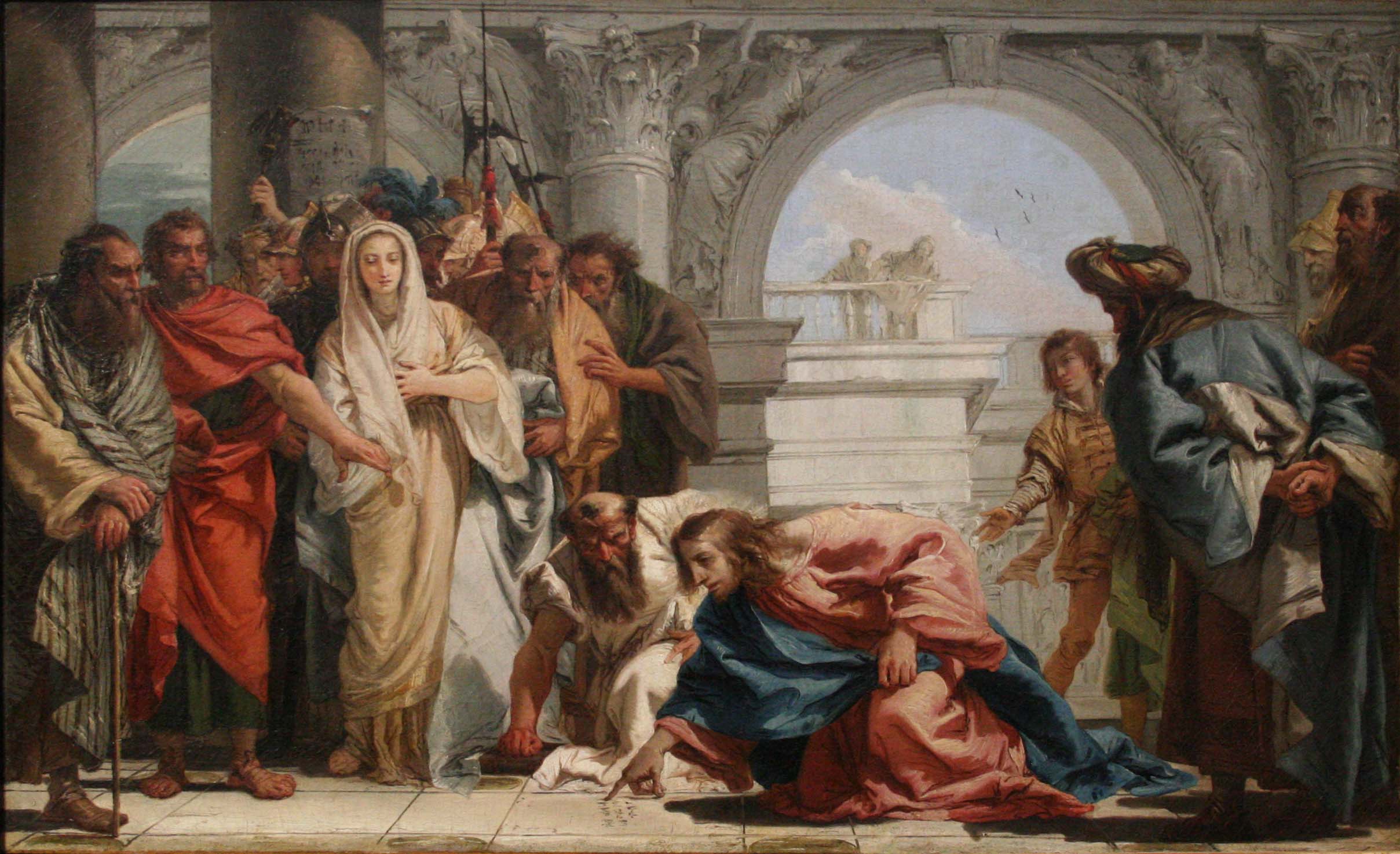 Le Christ et la femme adultère - Giovanni Battista Tiepolo