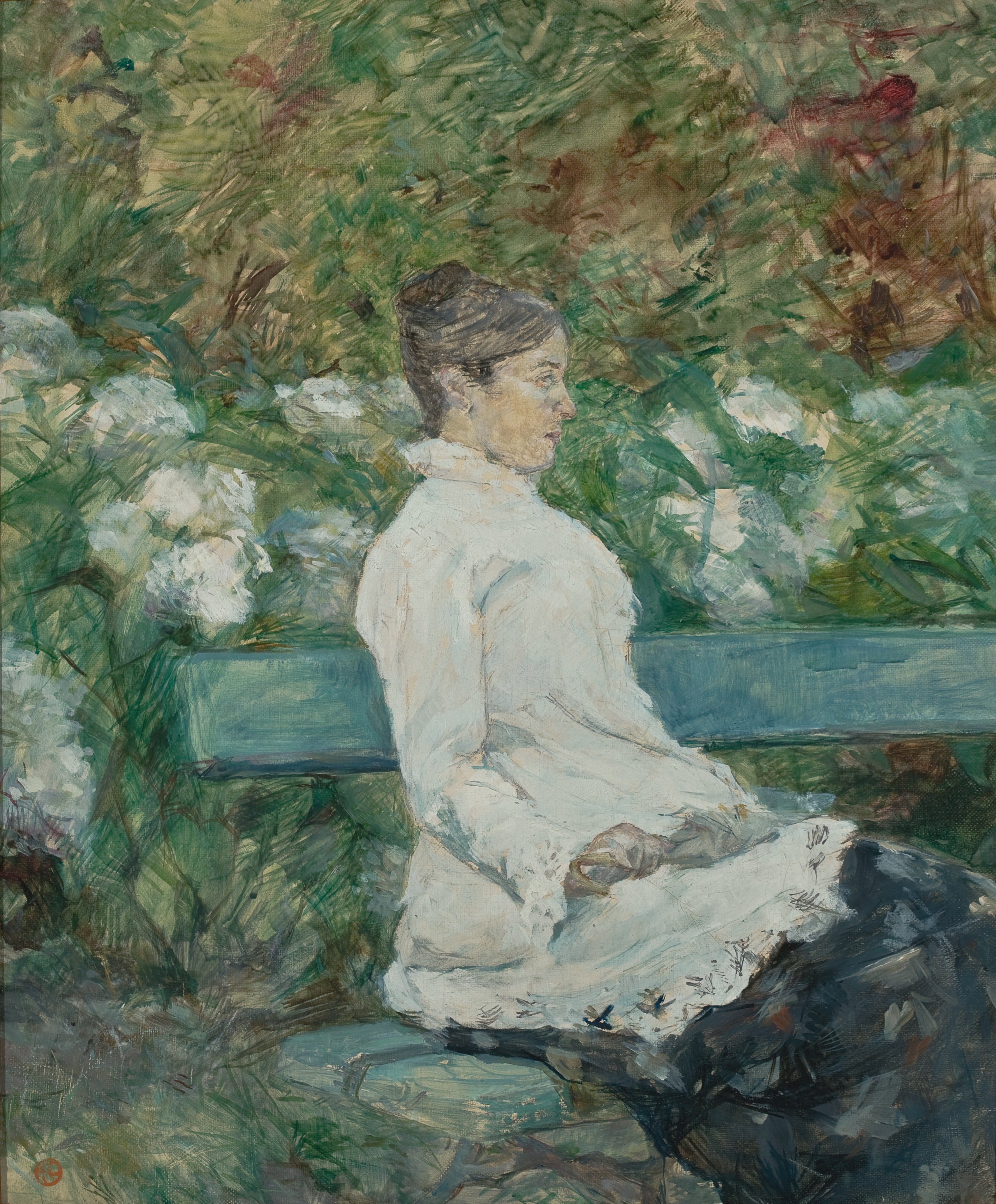 Reproduction du tableau « Madame la Comtesse Adèle de Toulouse-Lautrec au Jardin de Malromé - Henri de Toulouse-Lautrec » par Alpha Reproduction en peinture à l’huile
