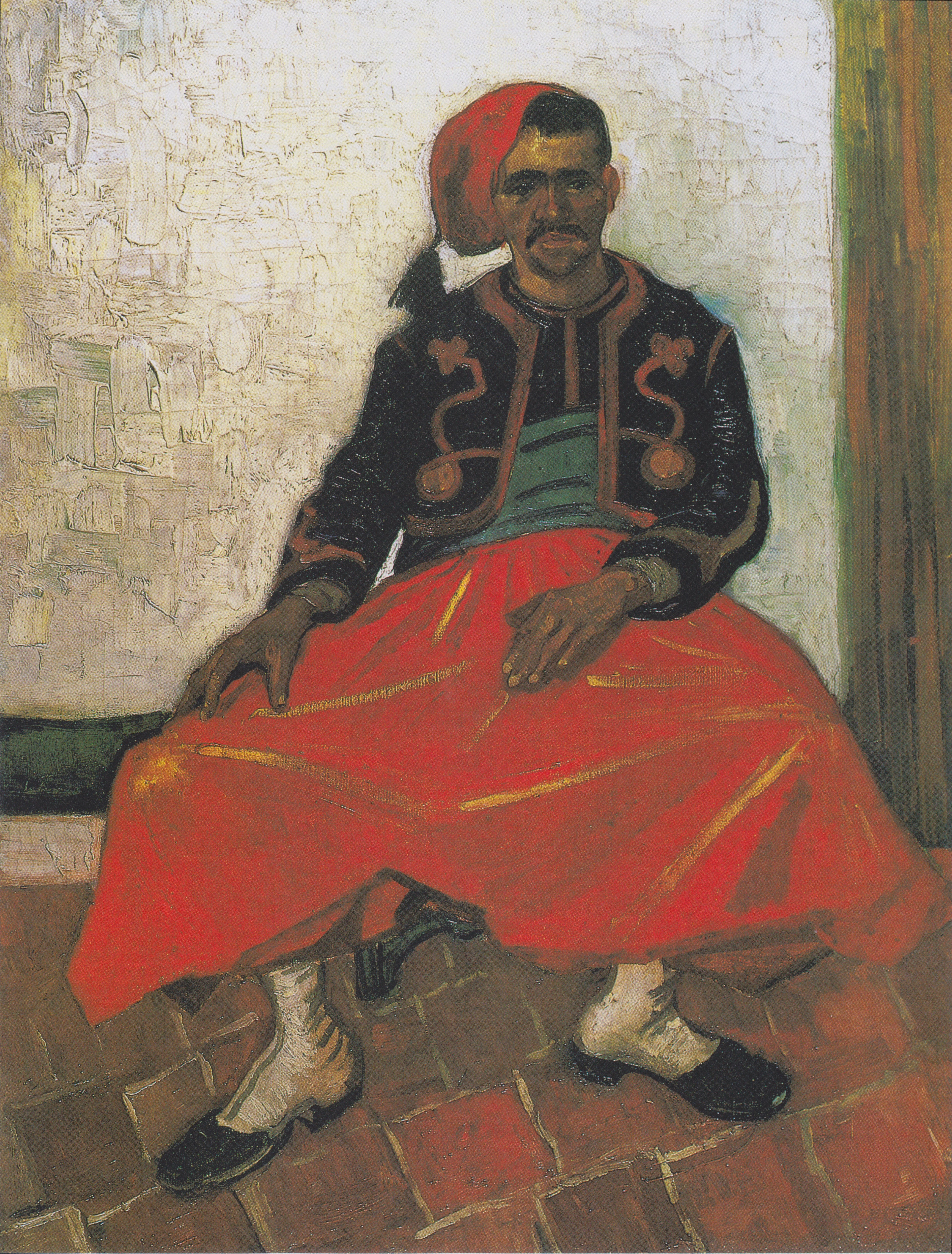 Reproduction du tableau « Le zouave assis - Vincent van Gogh » par Alpha Reproduction en peinture à l’huile