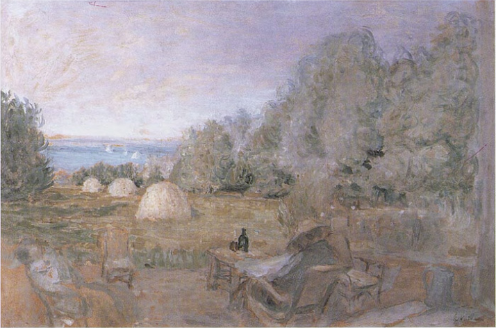 Les meules au jardin des Étincelles à Criqueboeuf - Édouard Vuillard