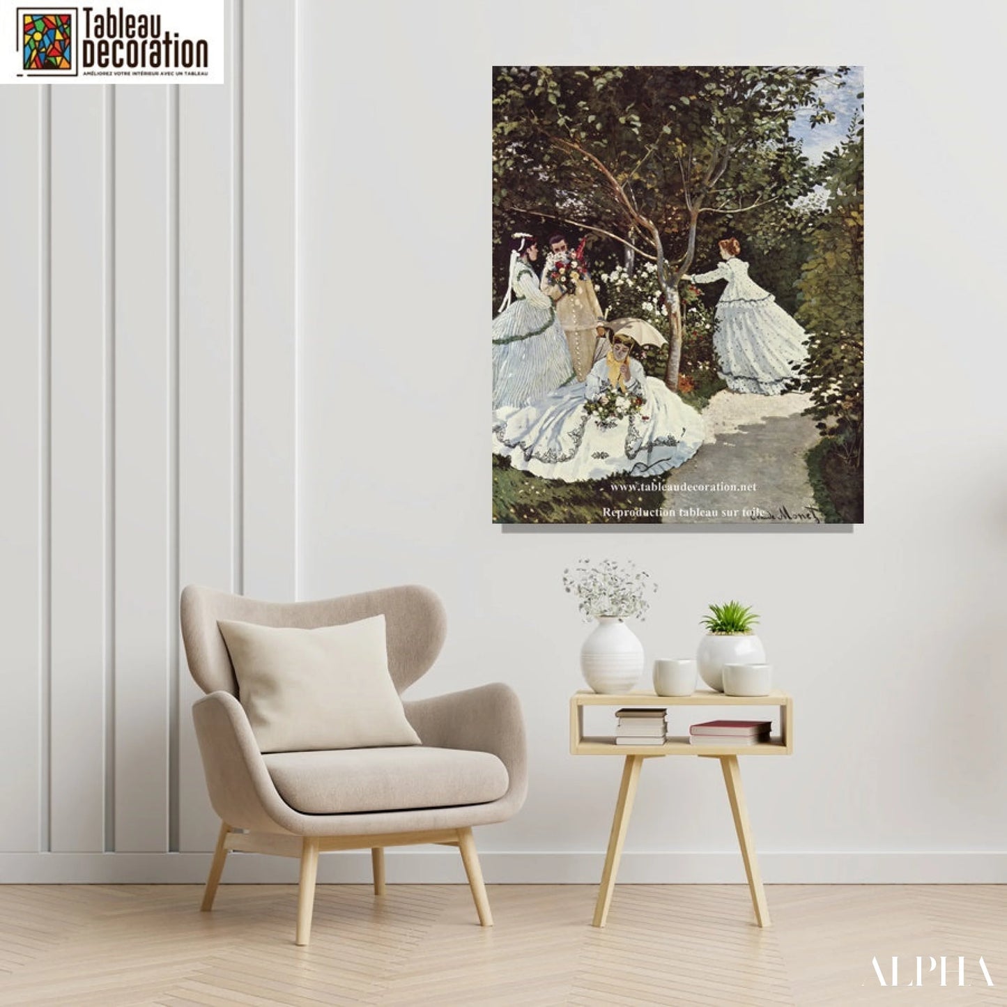 Femmes au jardin - Claude Monet - Reproductions de tableaux et peintures haut de gamme