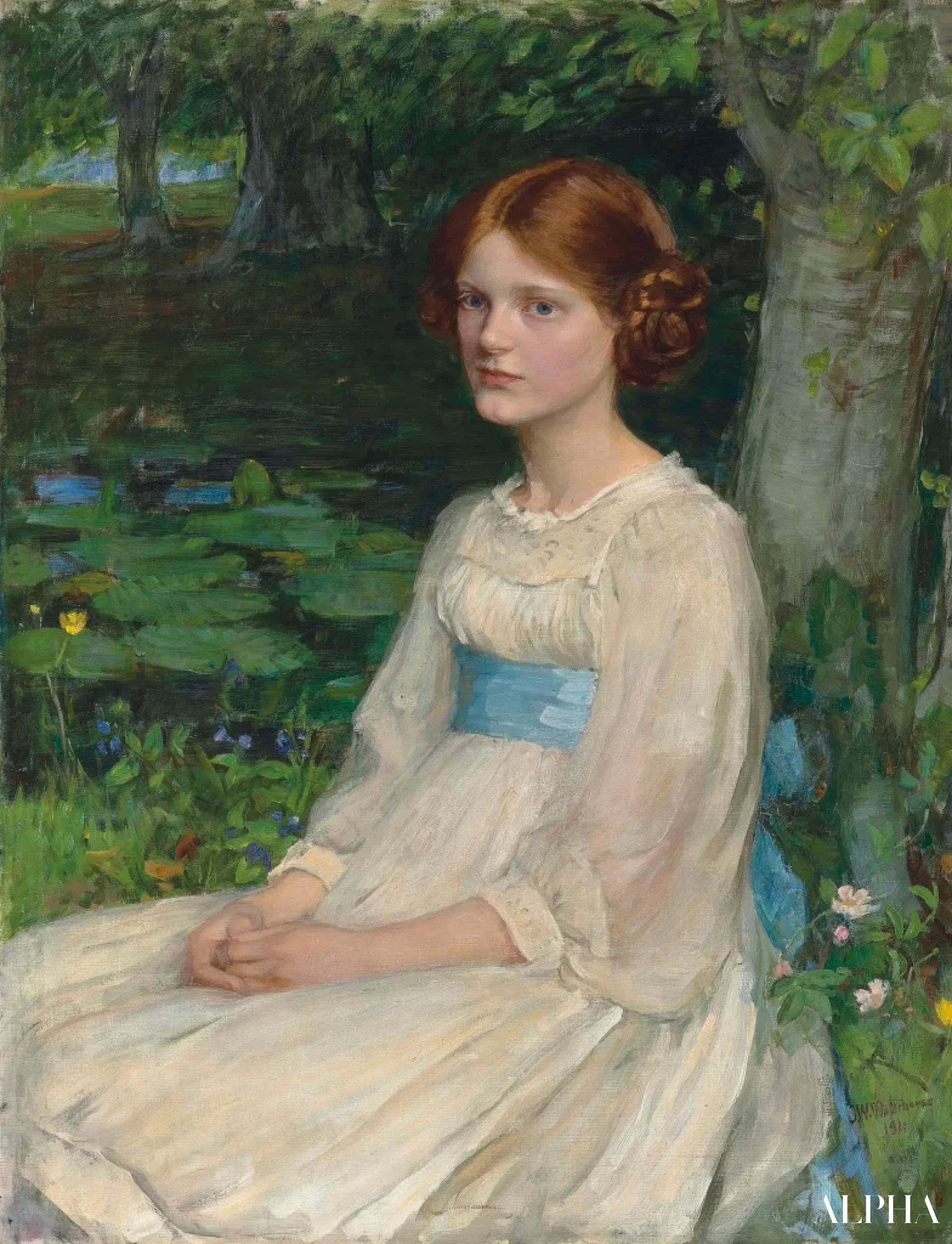 Reproduction du tableau « Mlle Betty Pollock - John William Waterhouse » par Alpha Reproduction en peinture à l’huile