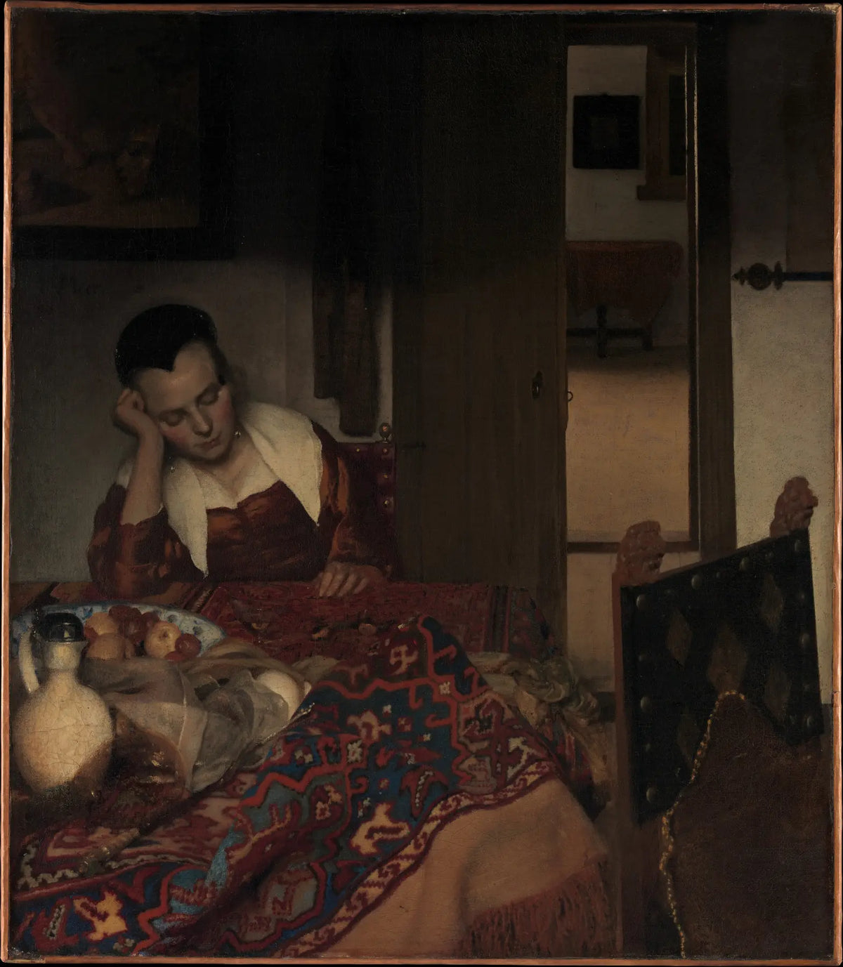 La Servante endormie de Johannes Vermeer, vers 1656-1657, Metropolitan Museum of Art