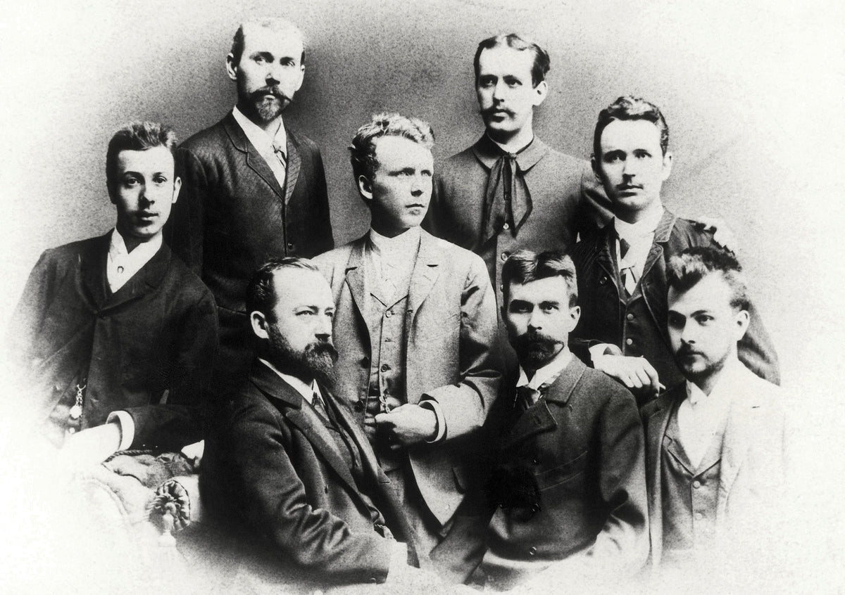 Classe de Ferdinand Laufberger avec Gustav Klimt, Ernst Klimt et Franz Matsch