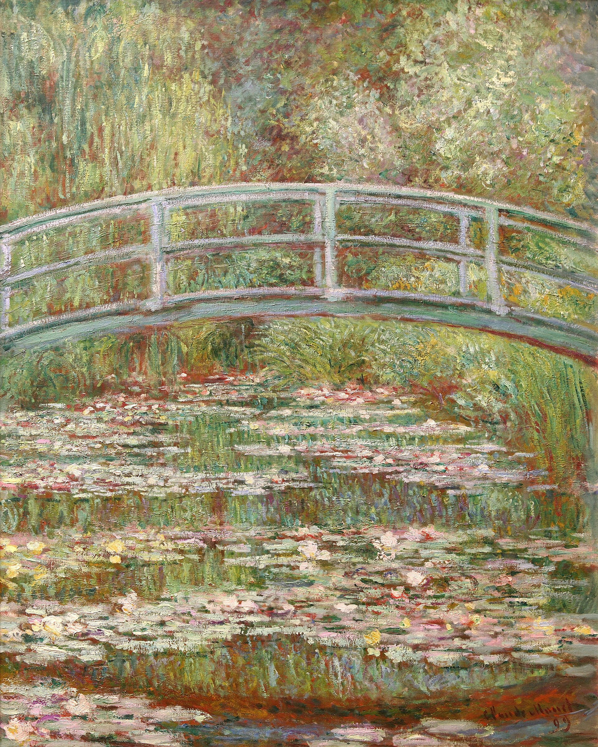 Claude Monet, pont japonais et bassin aux nymphéas