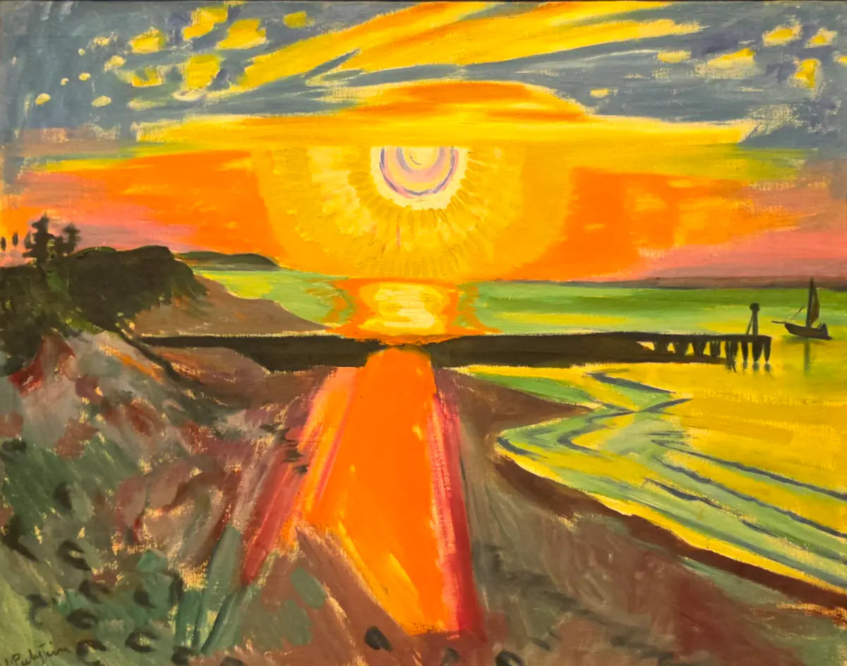 Max Pechstein — Coucher de soleil sur la mer