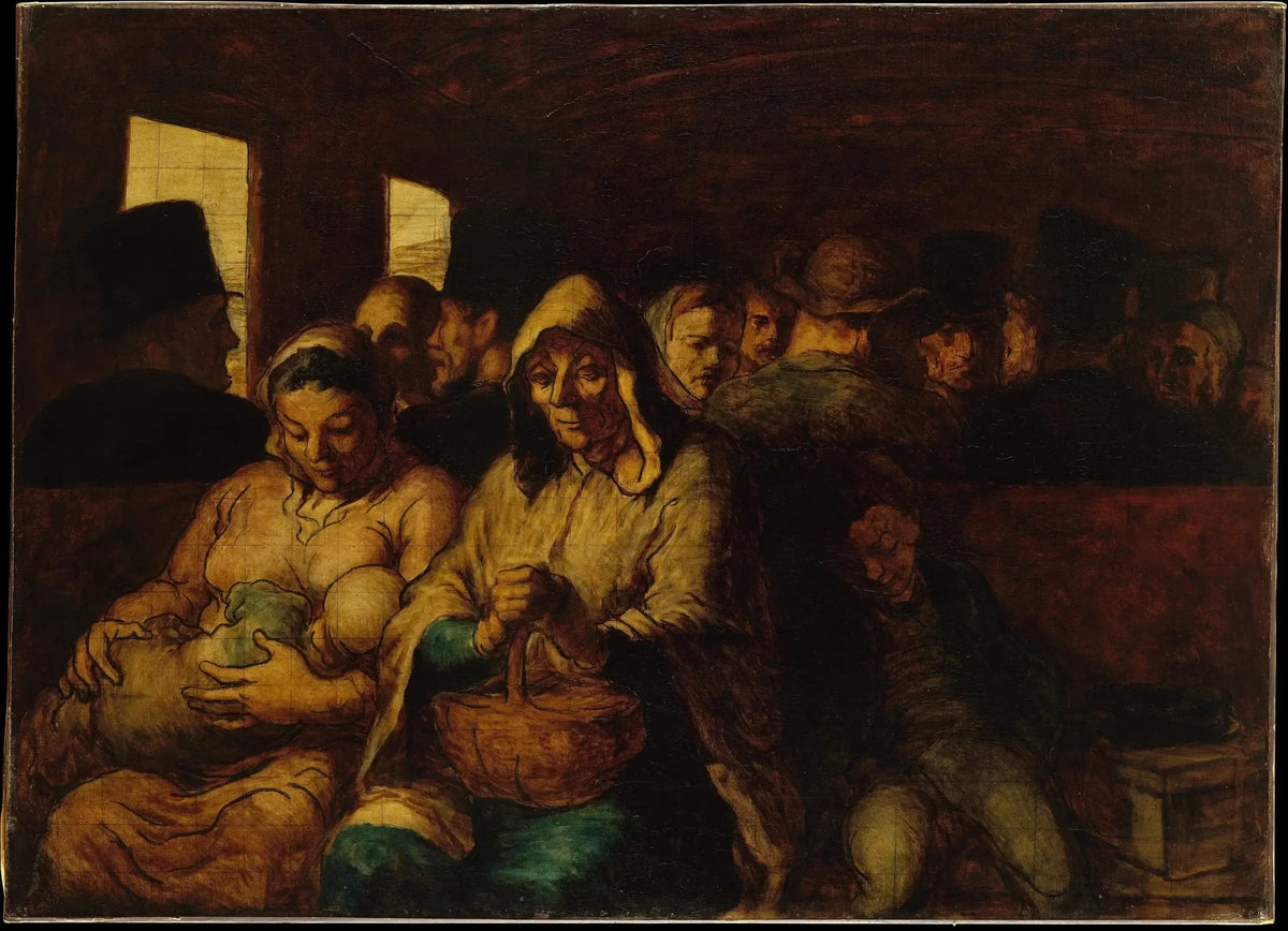 Honoré Daumier, Le Wagon de troisième classe, vers 1862-1864